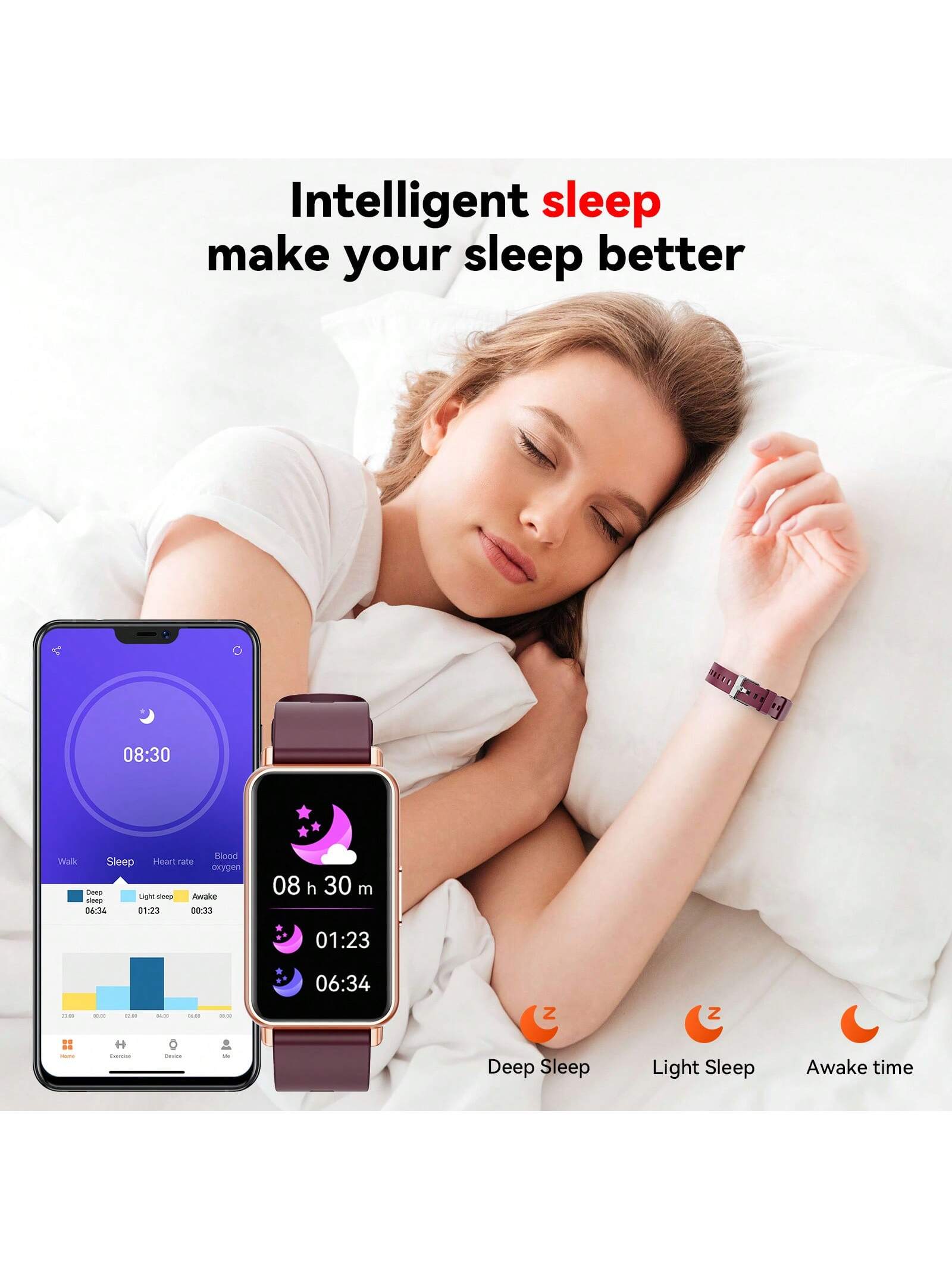 Hwagol 1.45-Inch Smart Watch, Sports And Fitness Tracker, Compatible With Android IPhone, Women's Smart Watch, Sleep Monitoring Watch/100 Sports Modes, Step Counting And Calorie Men's Smart Watch