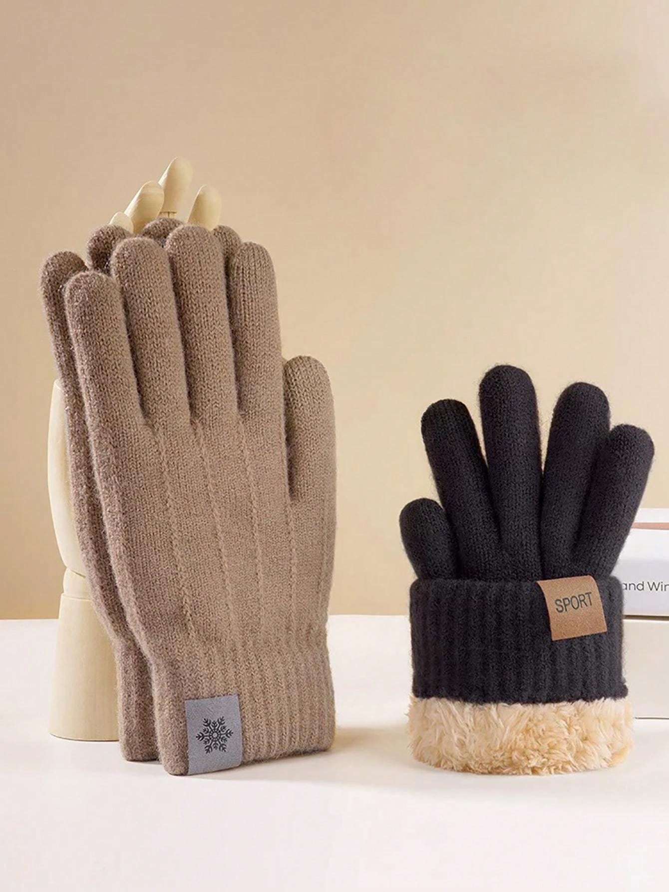 1 Pair Thickened Winter Gloves, Men/Women Warm Touch Screen Cycling Gloves, Outdoor Cold Proof (Suitable For -30°C)