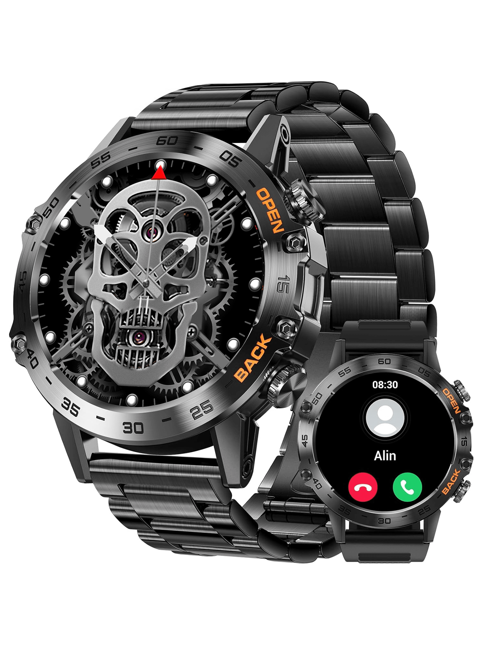 KELEEL 1pc Smart Watch For Men Answer/Make Calls 1.39" Smartwatch Voice Assistant Notification Fitness Watch Fitness Tracker Pedometer Watch With Heart Rate Monitor Sleep Tracker 100 Training Modes For Android IOS