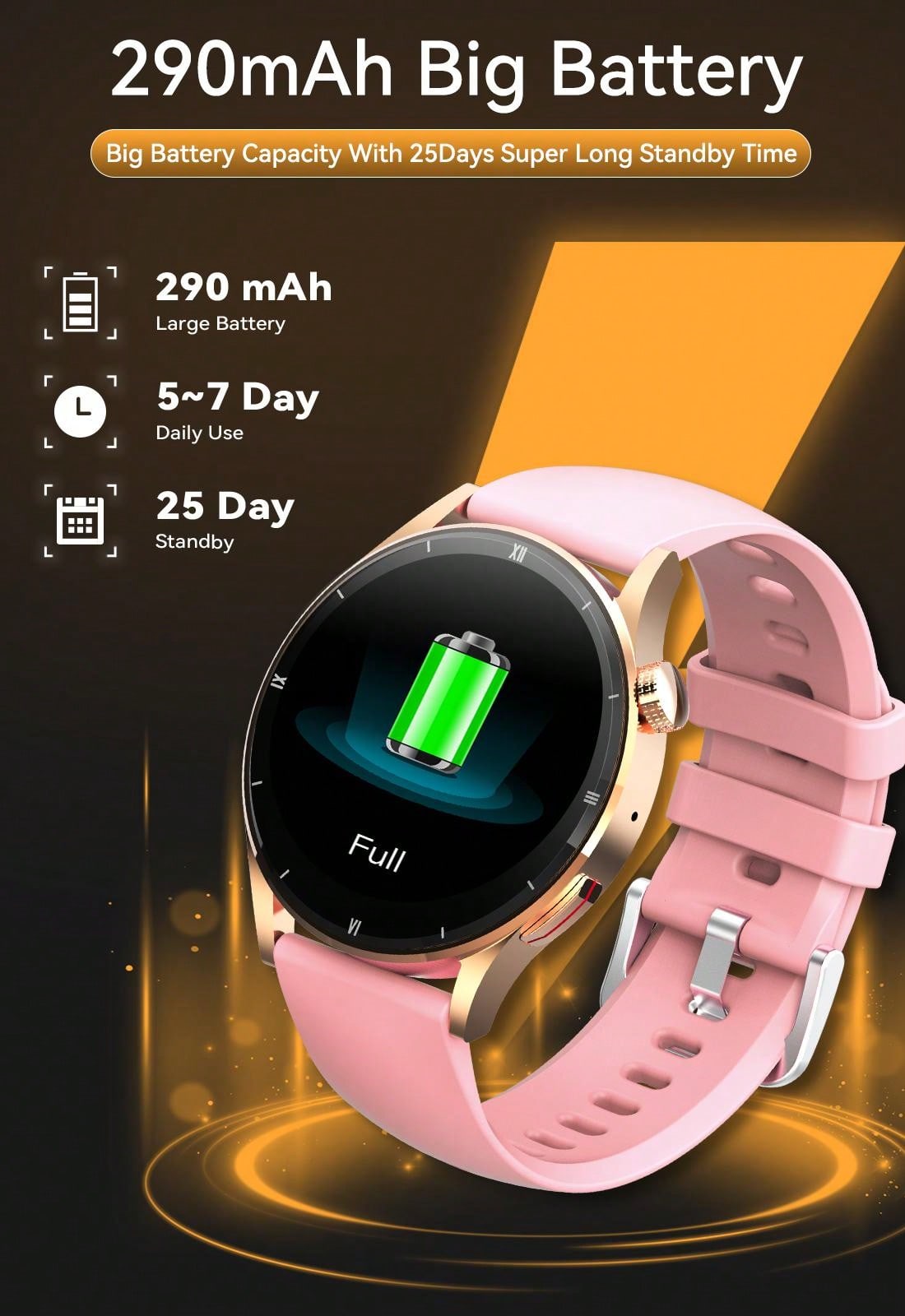 PAKRYS Smart Watch For Women Make/Answer Calls 1.32" HD Screen Fitness Tracker Watch With Sports Modes Heart Rate Sleep Monitor Smartwatch Compatible With IPhone Android