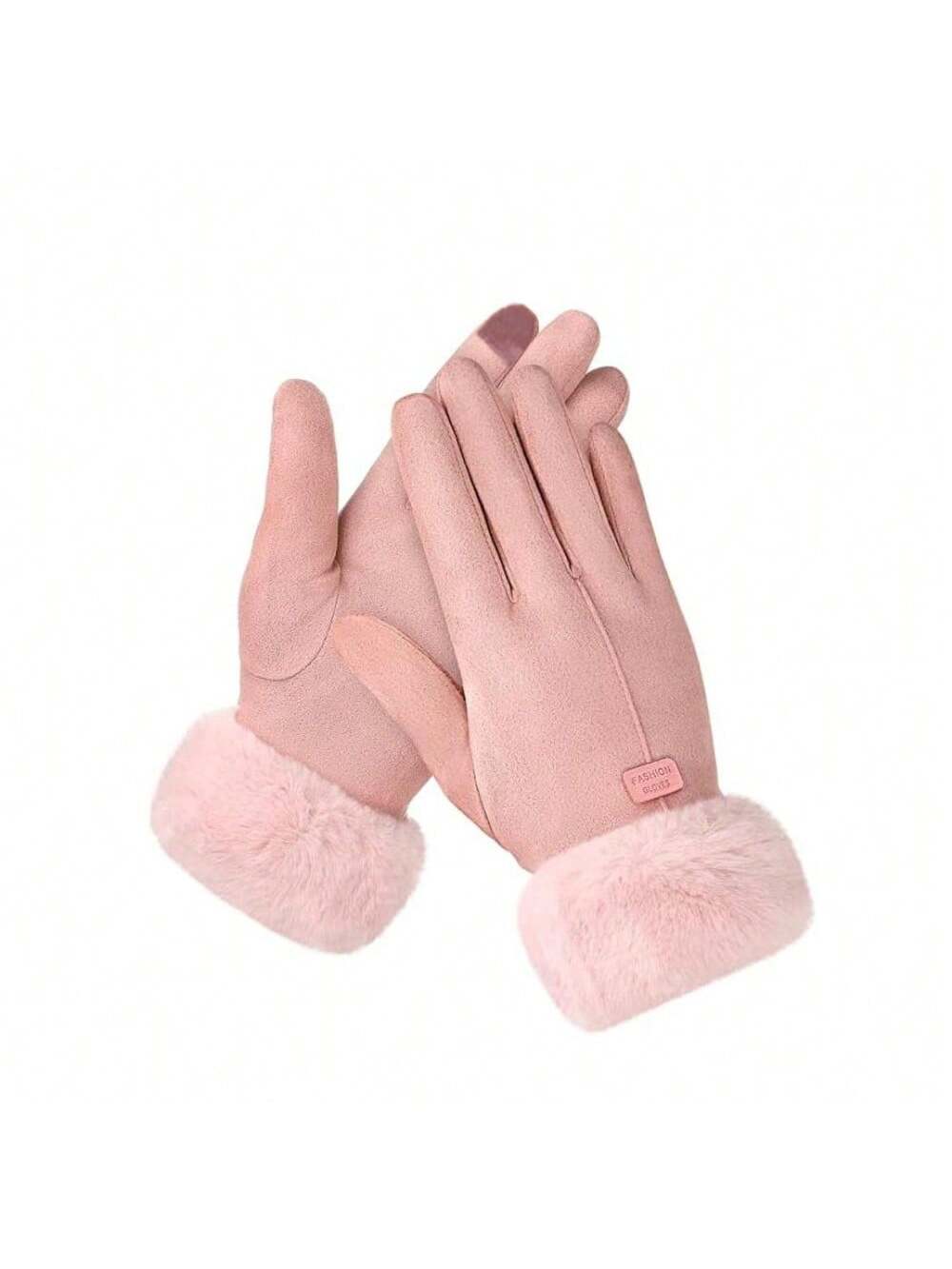 1/2 Pairs Fashion Women Gloves Autumn Winter Cute Furry Warm Mitts Full Finger Mittens Women Outdoor Sport Female Gloves Screen Christmas And Thanksgiving Gifts For Family