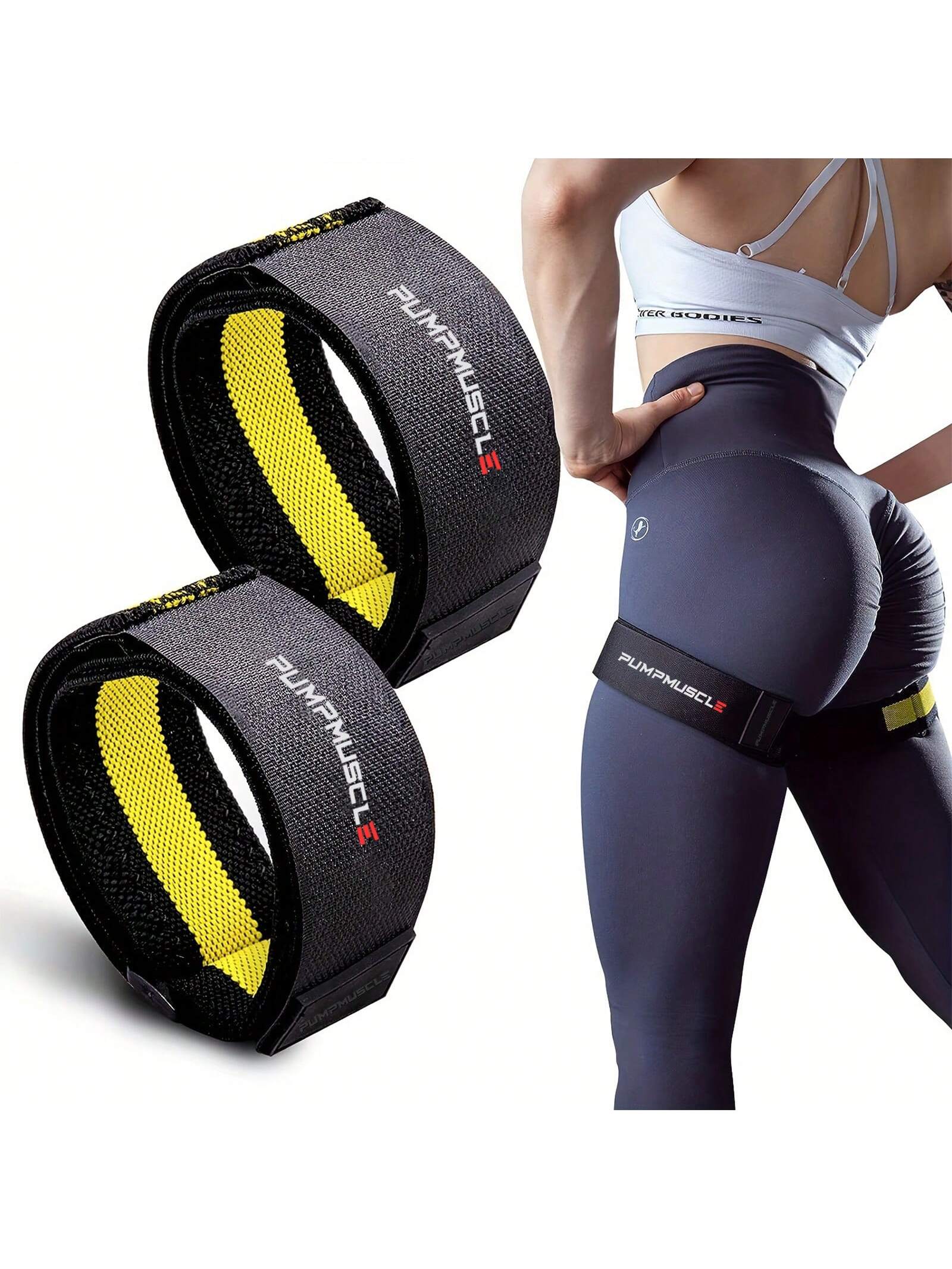 2pcs Occlusion Resistance Bands For Exercising Butt, Squat,Thigh, Arms,Brf Bands,Gain Muscle Without Heavy Weight Lifting,Quick-Release Elastic Strap