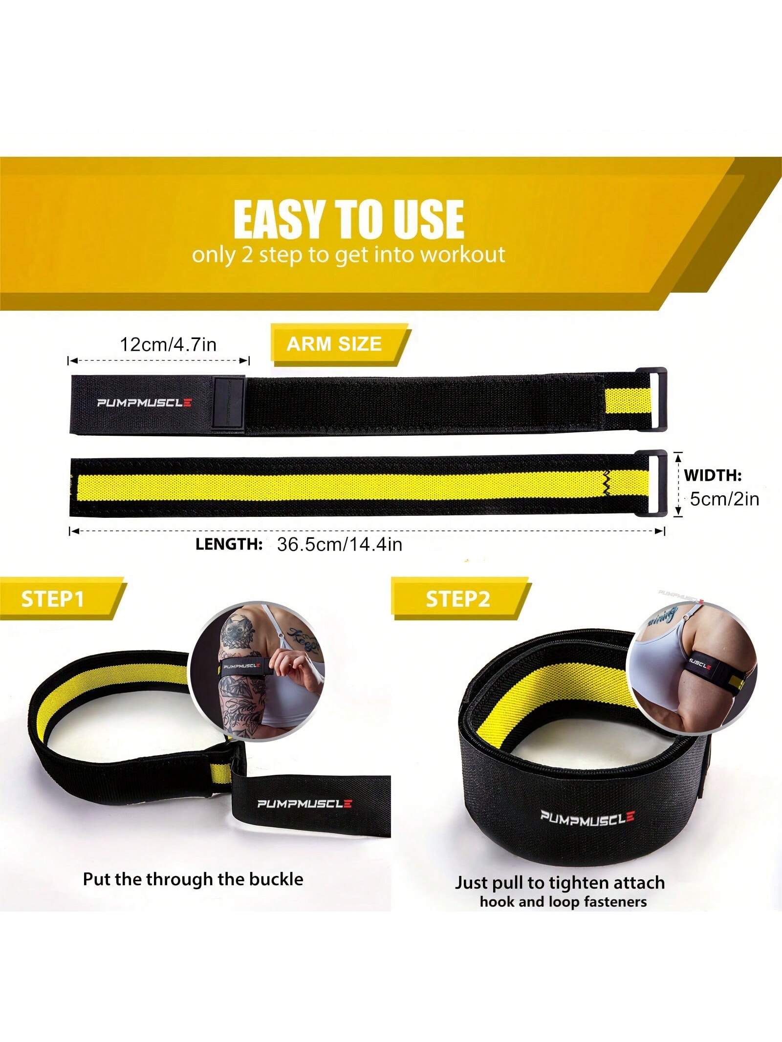 2pcs Occlusion Resistance Bands For Exercising Butt, Squat,Thigh, Arms,Brf Bands,Gain Muscle Without Heavy Weight Lifting,Quick-Release Elastic Strap
