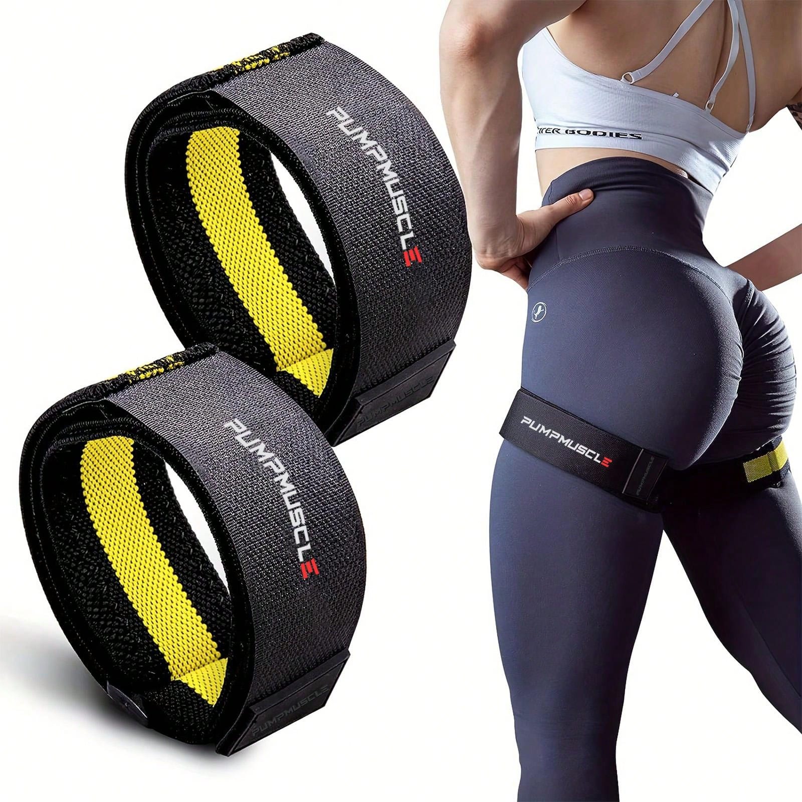 2pcs Occlusion Resistance Bands For Exercising Butt, Squat,Thigh, Arms,Brf Bands,Gain Muscle Without Heavy Weight Lifting,Quick-Release Elastic Strap