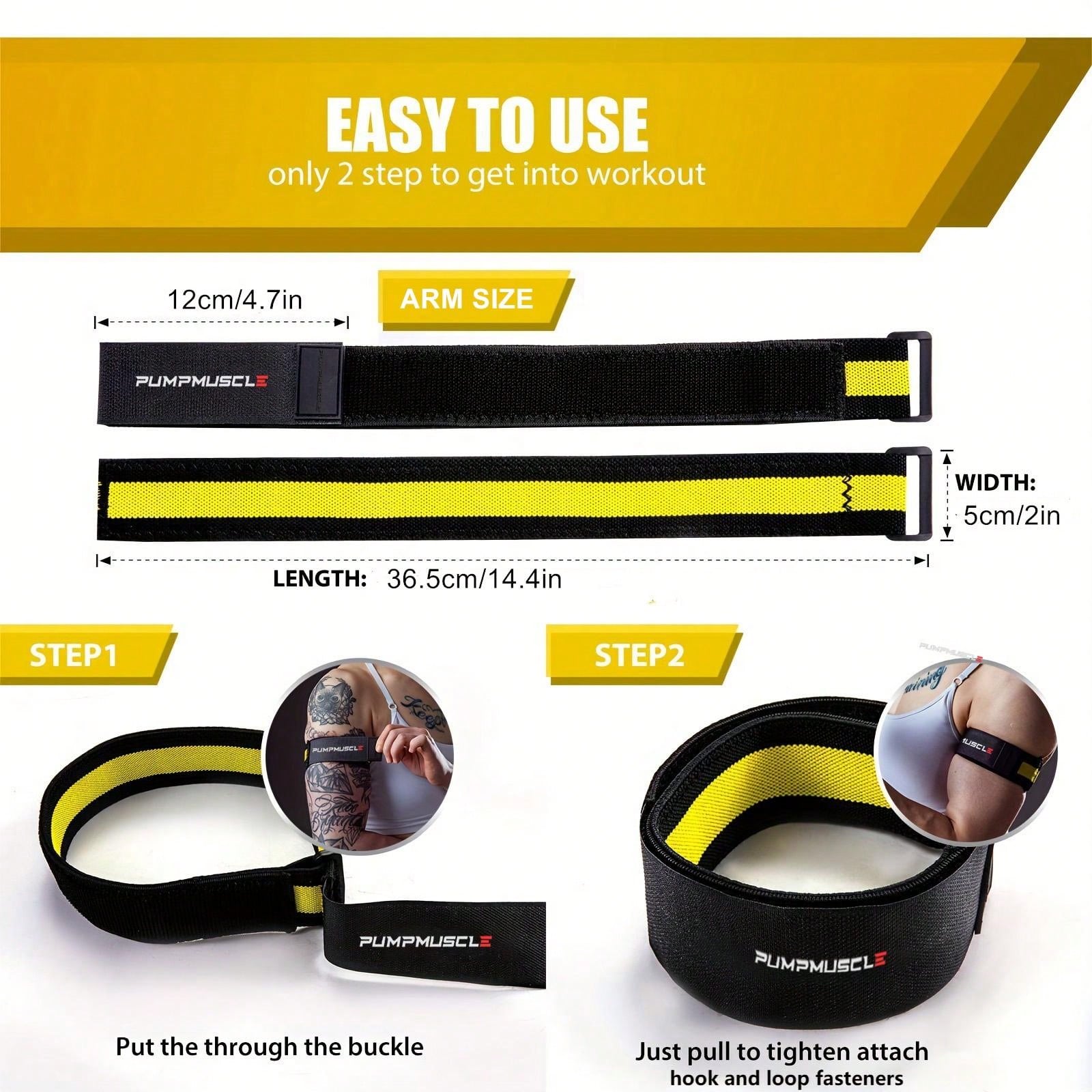 2pcs Occlusion Resistance Bands For Exercising Butt, Squat,Thigh, Arms,Brf Bands,Gain Muscle Without Heavy Weight Lifting,Quick-Release Elastic Strap