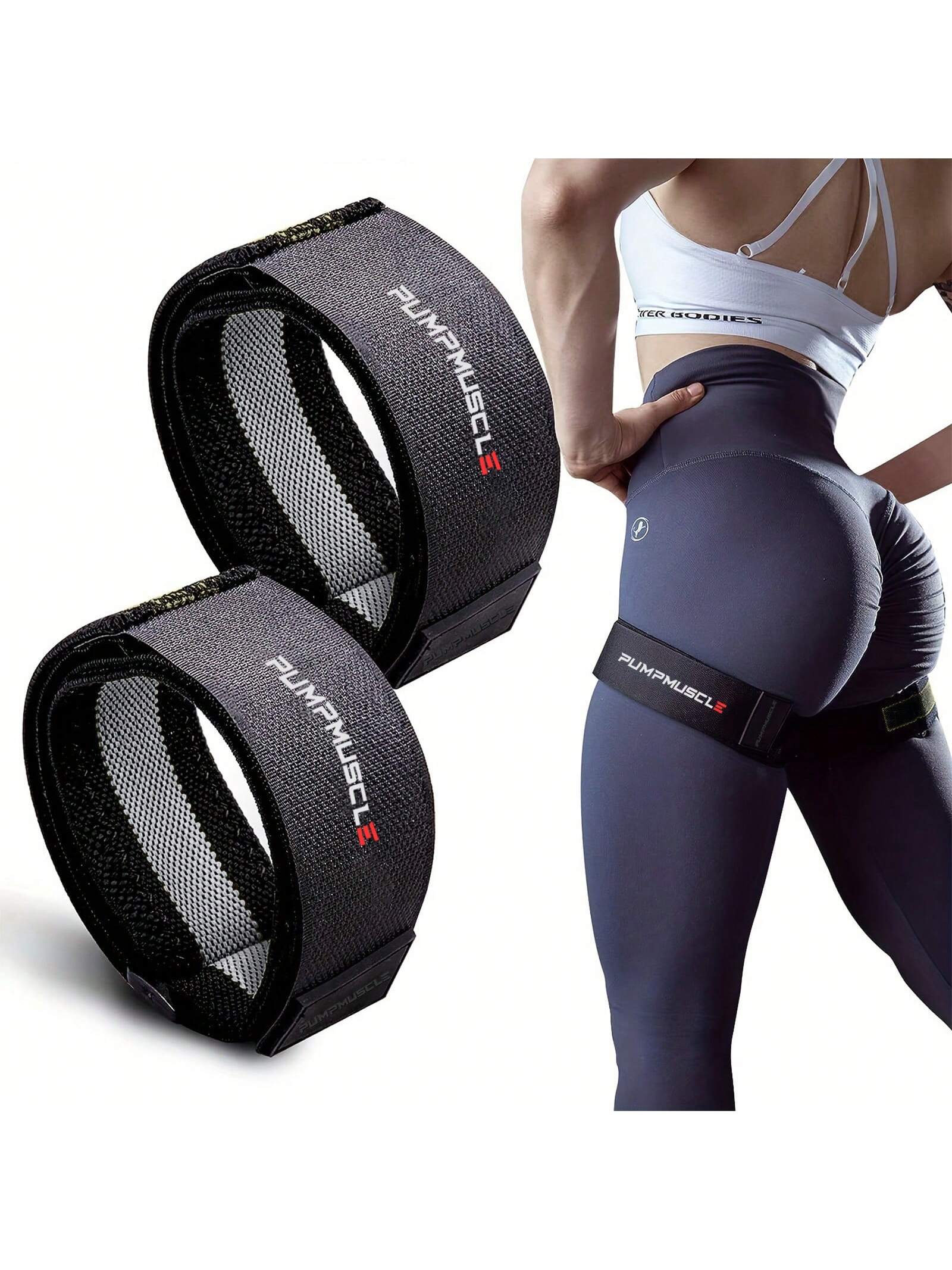2pcs Occlusion Resistance Bands For Exercising Butt, Squat,Thigh, Arms,Brf Bands,Gain Muscle Without Heavy Weight Lifting,Quick-Release Elastic Strap