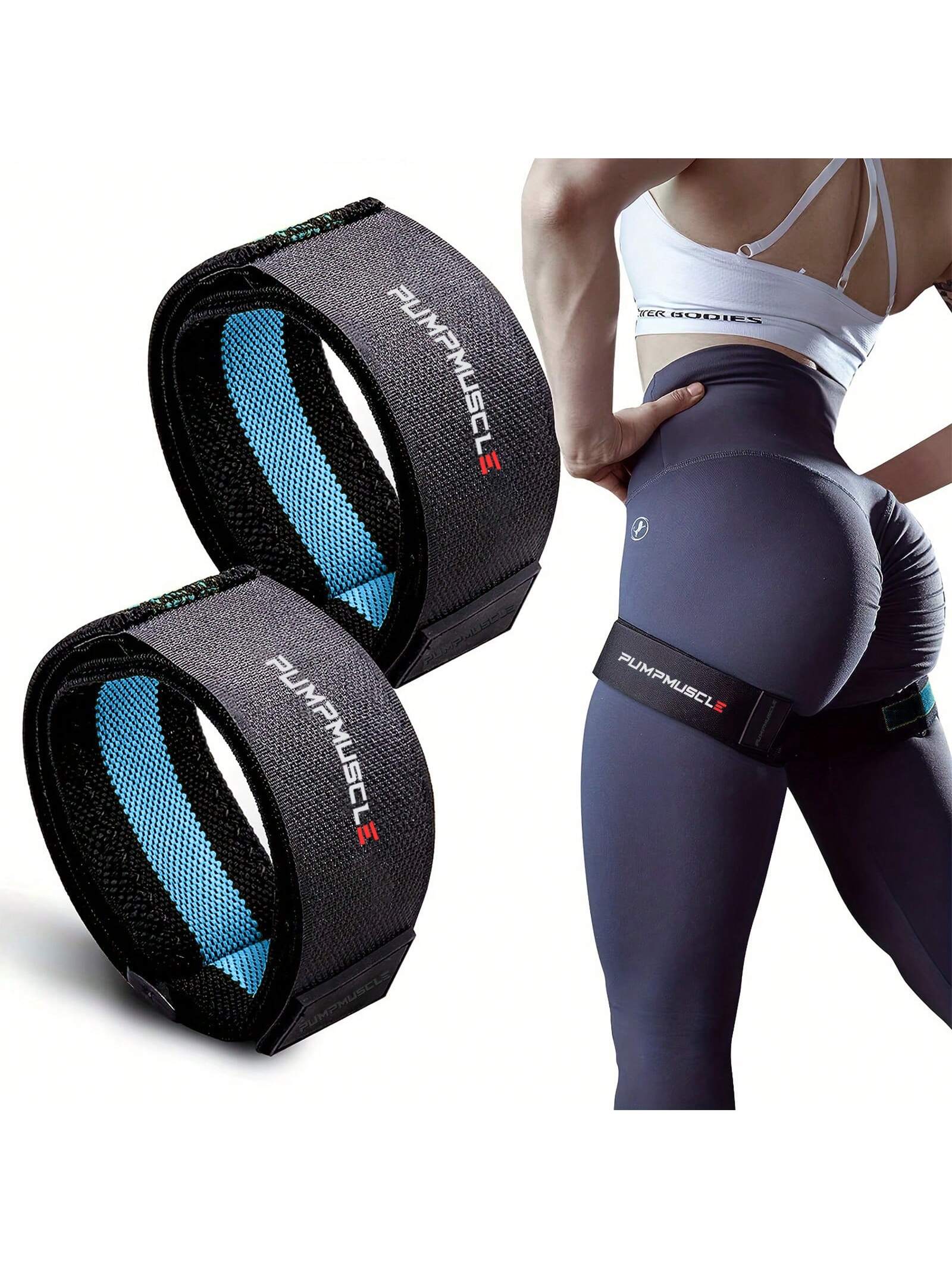 2pcs Occlusion Resistance Bands For Exercising Butt, Squat,Thigh, Arms,Brf Bands,Gain Muscle Without Heavy Weight Lifting,Quick-Release Elastic Strap