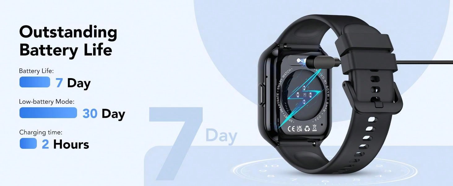 IKT P98 1.96" HD Display SmartWatch - Advanced Fitness Tracker With 100 Sports Modes, Wireless Call, Sleep Monitor, Game, Calculator - Compatible With Android, IPhone, And IOS Devices