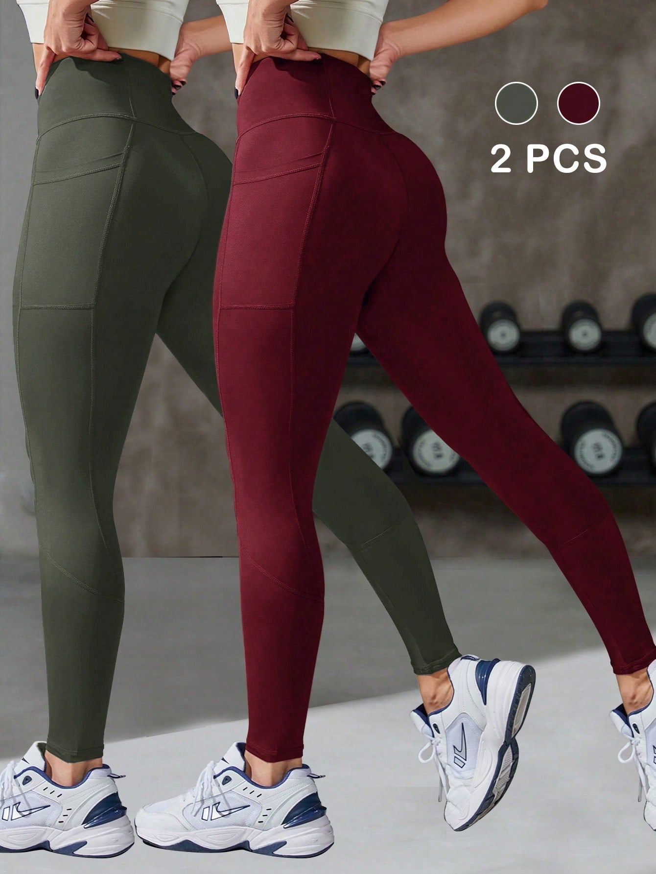 SHEIN Women Solid Color Daily Casual Sports Leggings