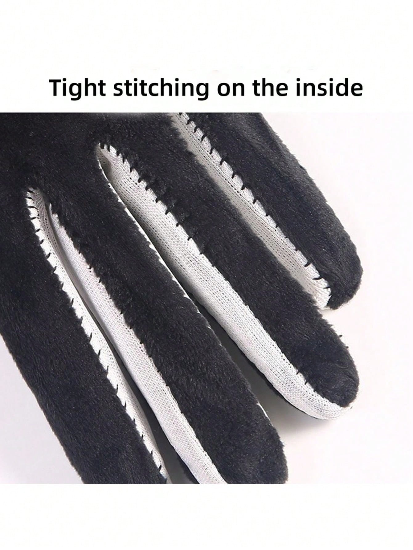 Women Winter Warm Fleece Lined Windproof Touchscreen Gloves For Motorcycle Cycling