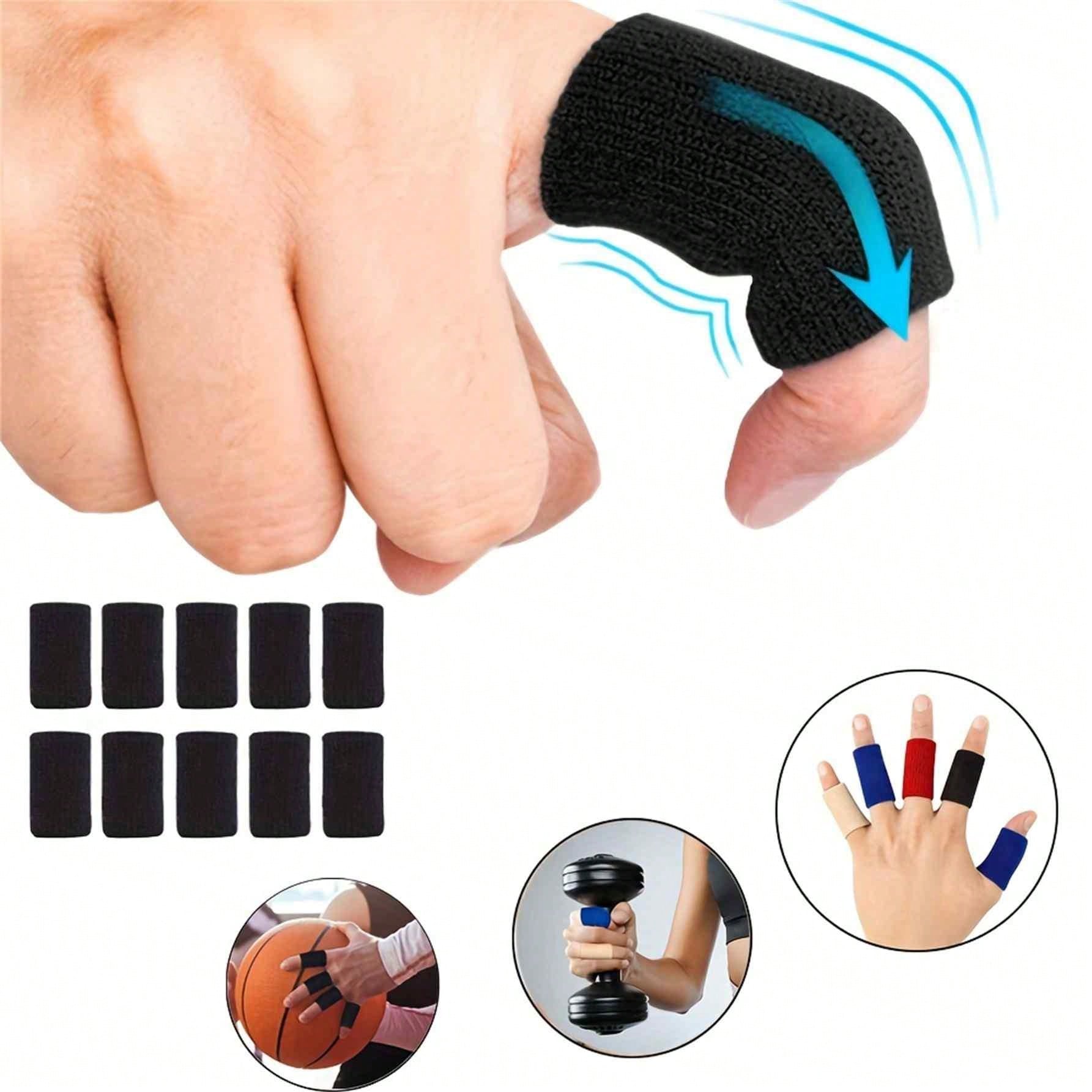 5PCS Finger Arthritis Sleeves, Elastic Thumb Splint Support Protector, Finger Compression Sleeve For Arthritis Joint, Breathable Finger Tape For Trigger Finger Sports Support