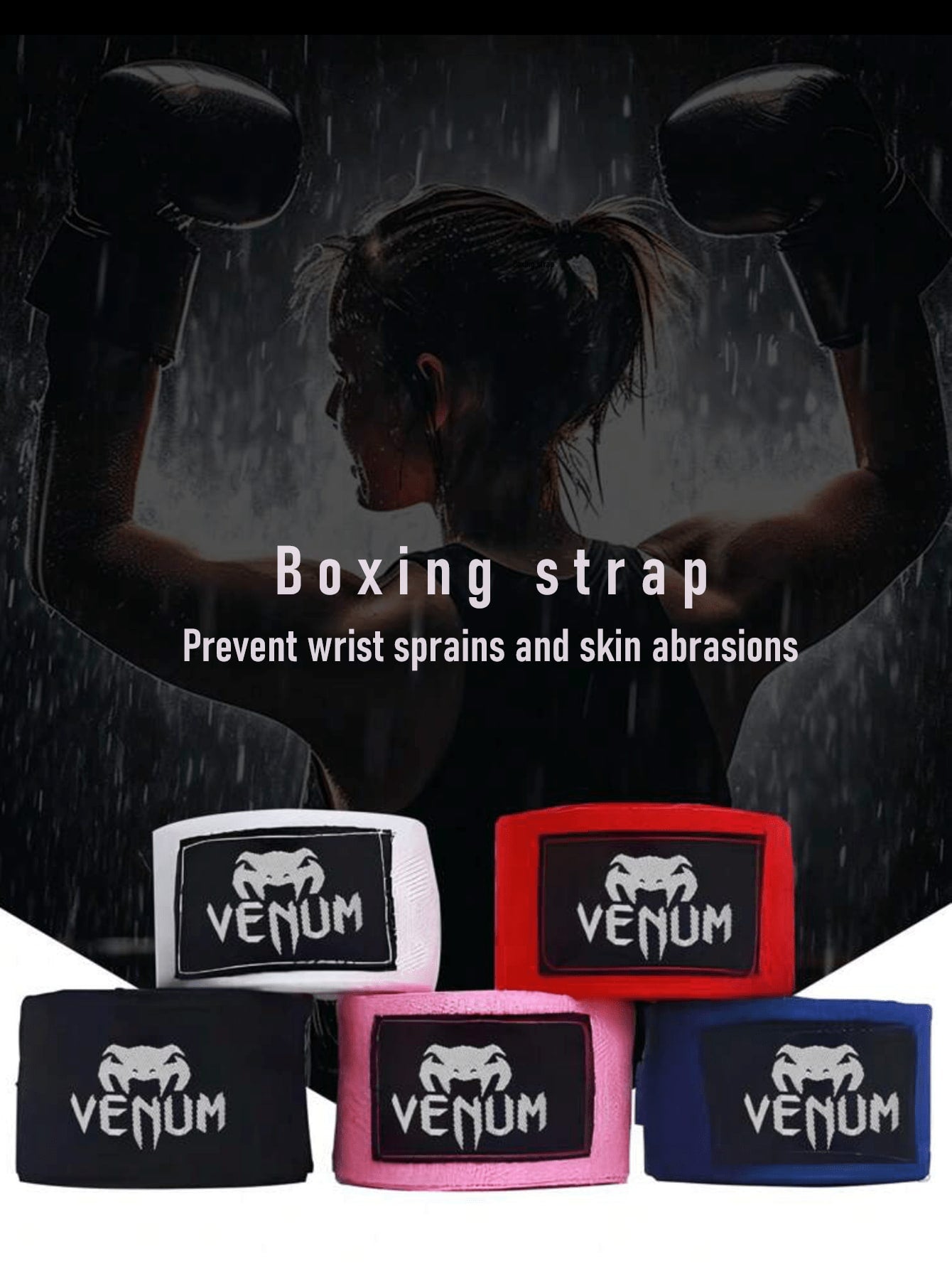 2pcs Boxing Wraps, Breathable Martial Arts Hand Wraps For Fitness, Muay Thai, MMA