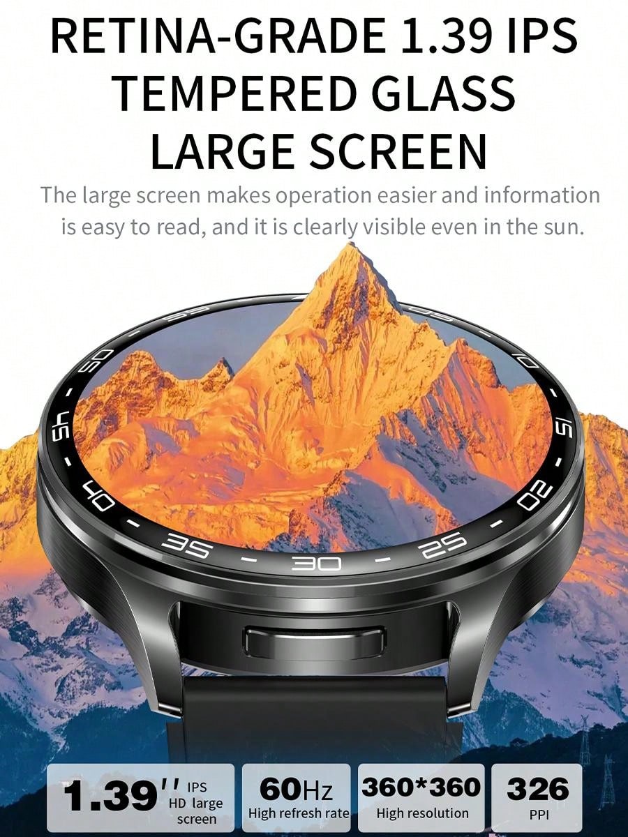 LinsonK 1pc Smart Watches For Women Men With Earbuds Bluetooth Call 1.39" HD Screen 2 In 1 Outdoor Smartwatch IP67 Waterproof Fitness Tracker With Heart Rate Sleep Monitor Pedometer For IOS Android