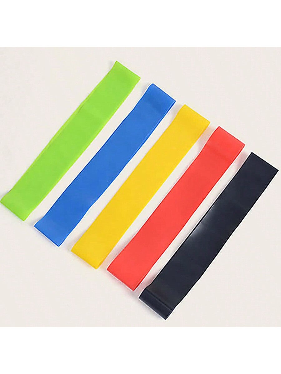 Exercise Workout Bands For Women And Men, 5 Set Of Stretch Bands For Booty Legs, Pilates Flexbands