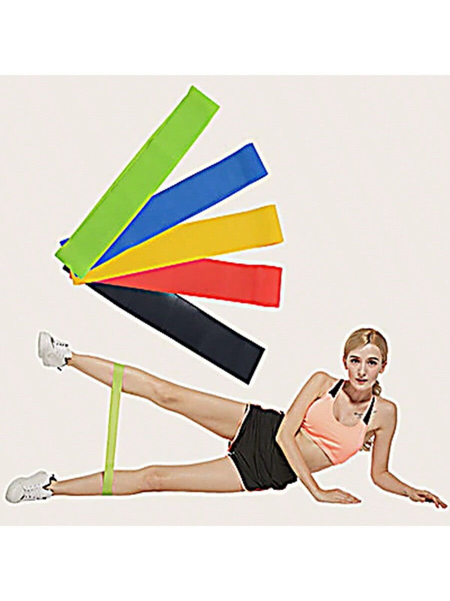 Exercise Workout Bands For Women And Men, 5 Set Of Stretch Bands For Booty Legs, Pilates Flexbands