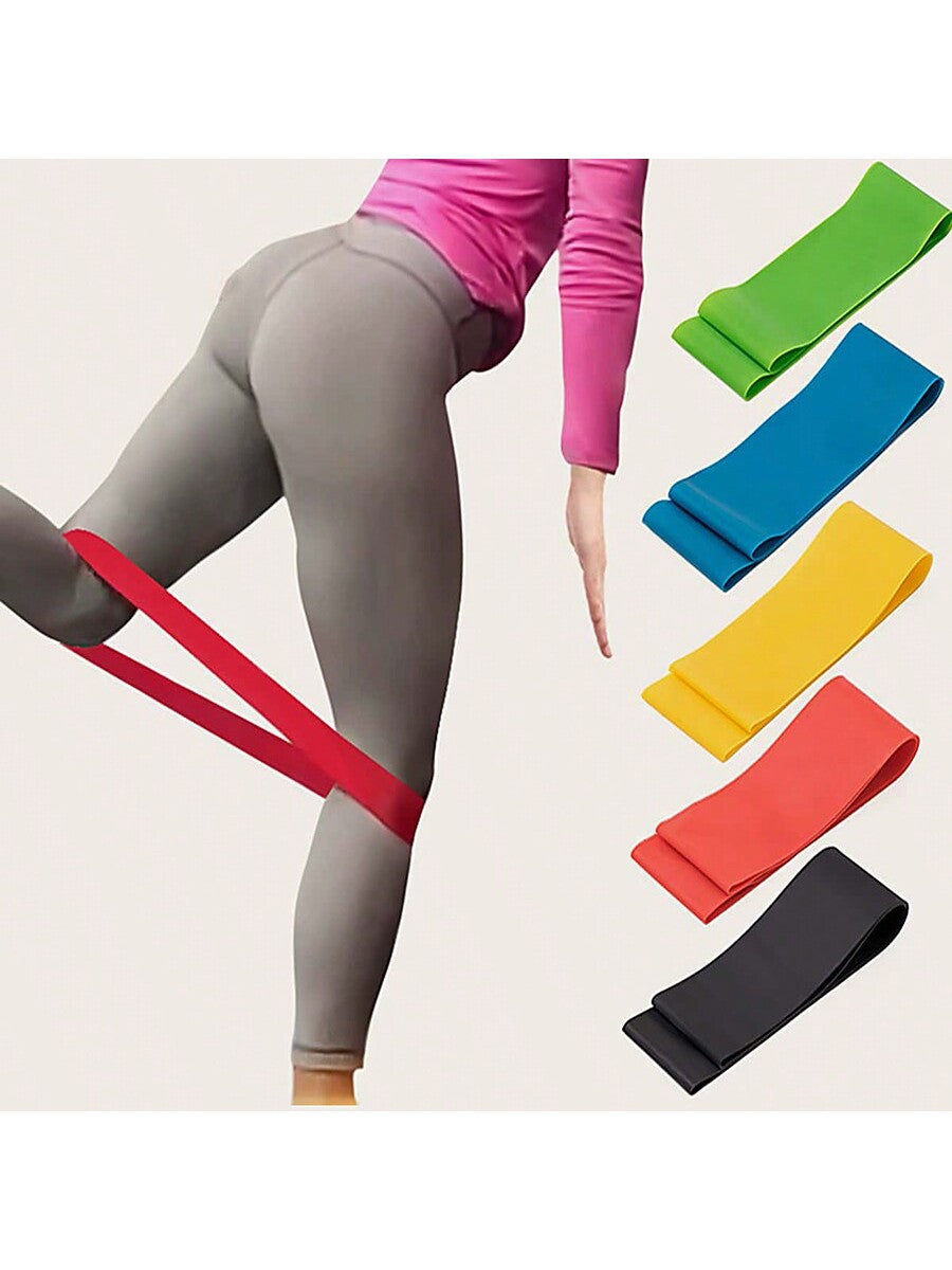 Exercise Workout Bands For Women And Men, 5 Set Of Stretch Bands For Booty Legs, Pilates Flexbands