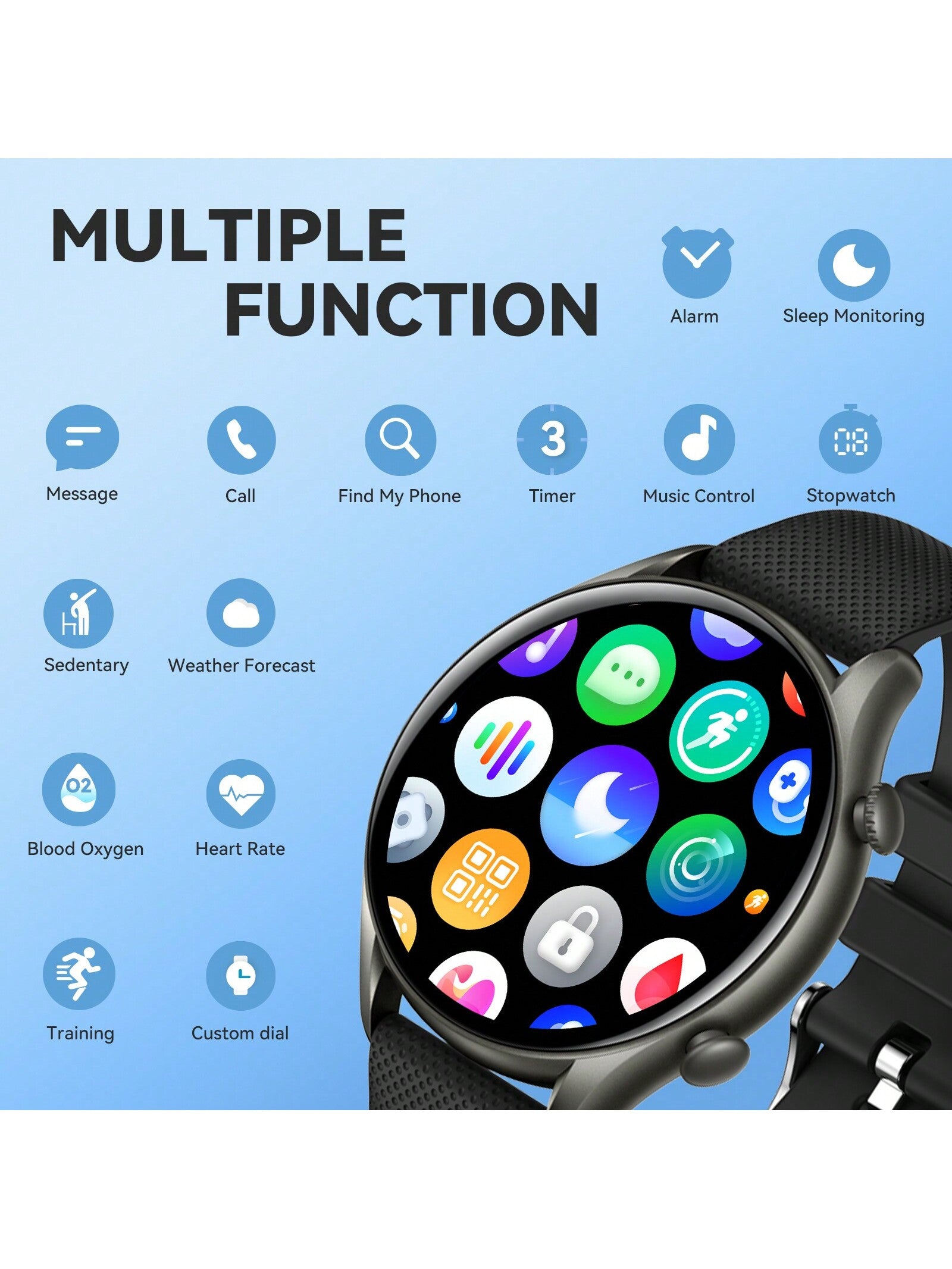 XAXRE Smart Watch For Men Women Bluetooth Dial Call Fitness Tracker 1.32" HD Full Touch Screen Heart Rate Sleep Monitor Activity Tracker IP67 Waterproof Smartwatch For Android Phones Compatible With IPhone