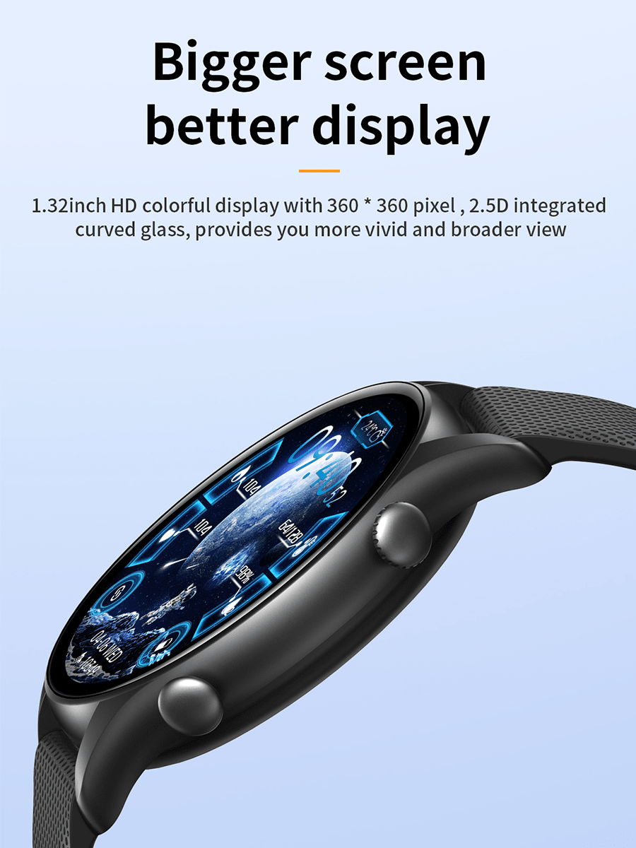 XAXRE Smart Watch For Men Women Bluetooth Dial Call Fitness Tracker 1.32" HD Full Touch Screen Heart Rate Sleep Monitor Activity Tracker IP67 Waterproof Smartwatch For Android Phones Compatible With IPhone