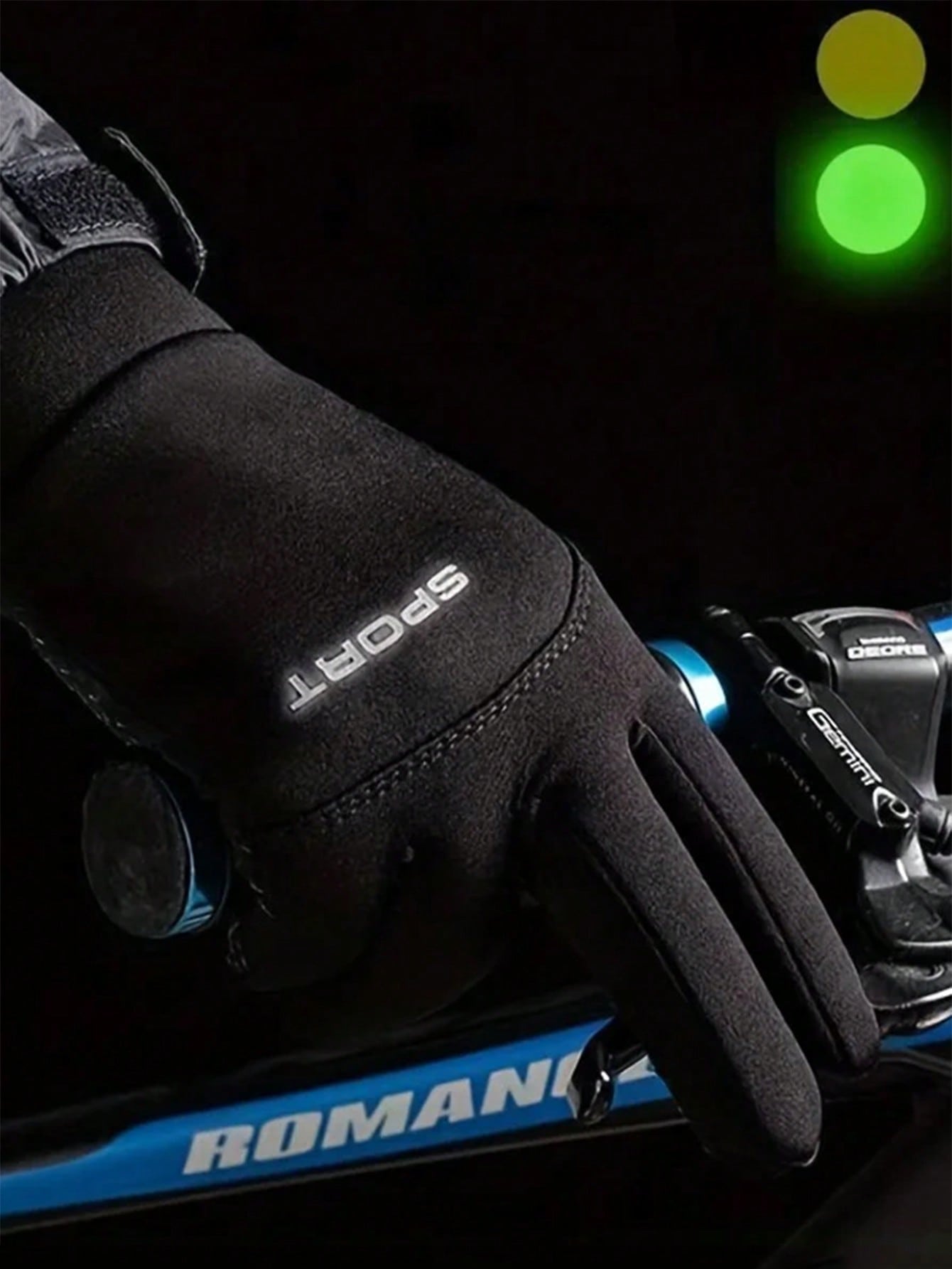 1 Pair Winter Waterproof Bike Gloves For Men