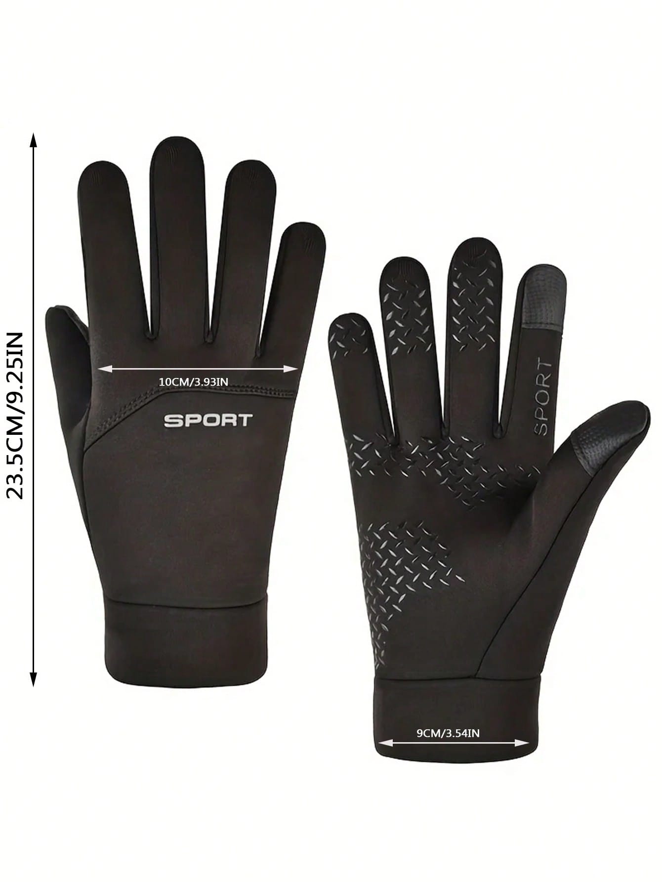 1 Pair Winter Waterproof Bike Gloves For Men