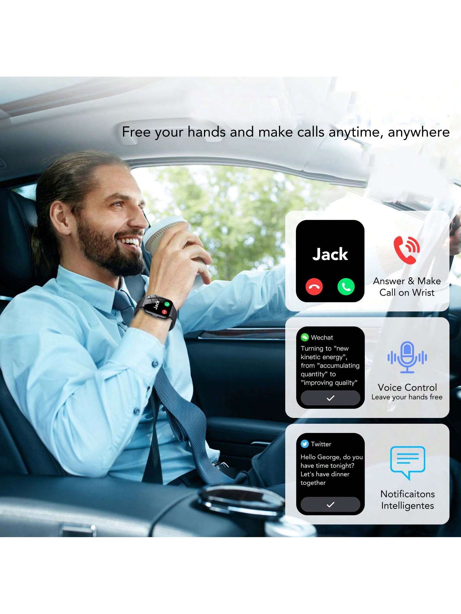 IKT P98 1.96" HD Display SmartWatch - Advanced Fitness Tracker With 100 Sports Modes, Wireless Call, Sleep Monitor, Game, Calculator - Compatible With Android, IPhone, And IOS Devices