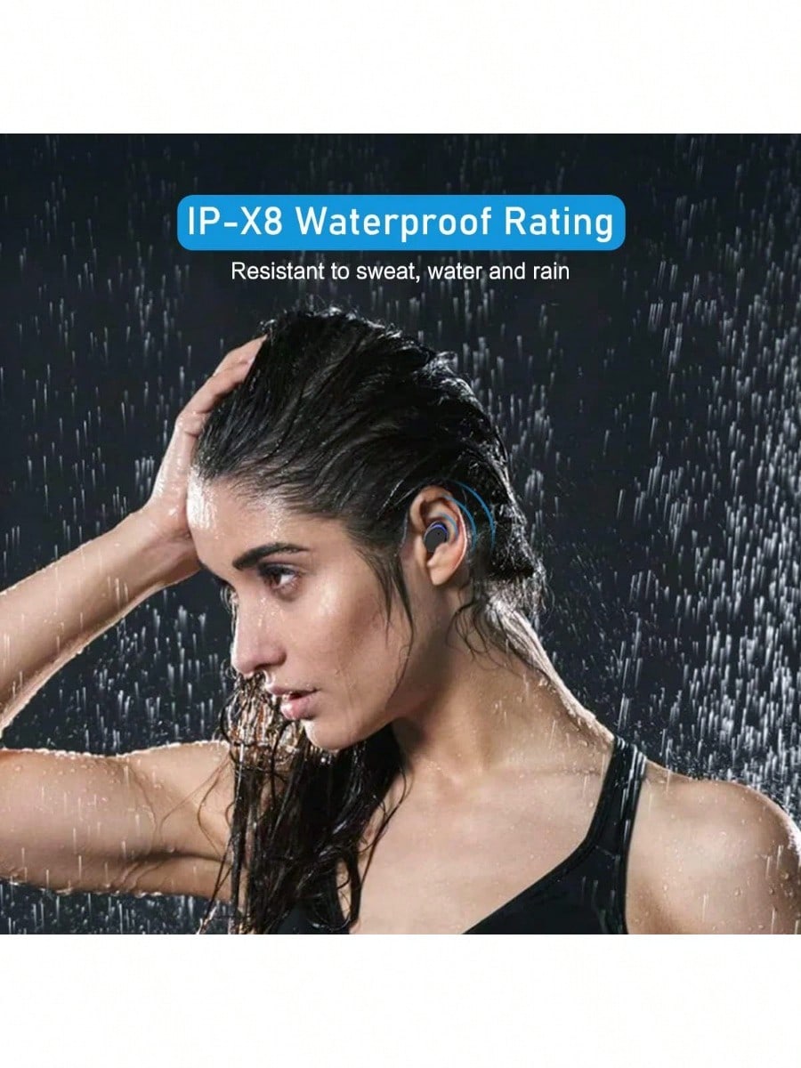 Wireless Earbuds, Cshidworld TWS Earbuds, Bt 5.0 Headphones, IPX8, Built-In Mic, Charging Case