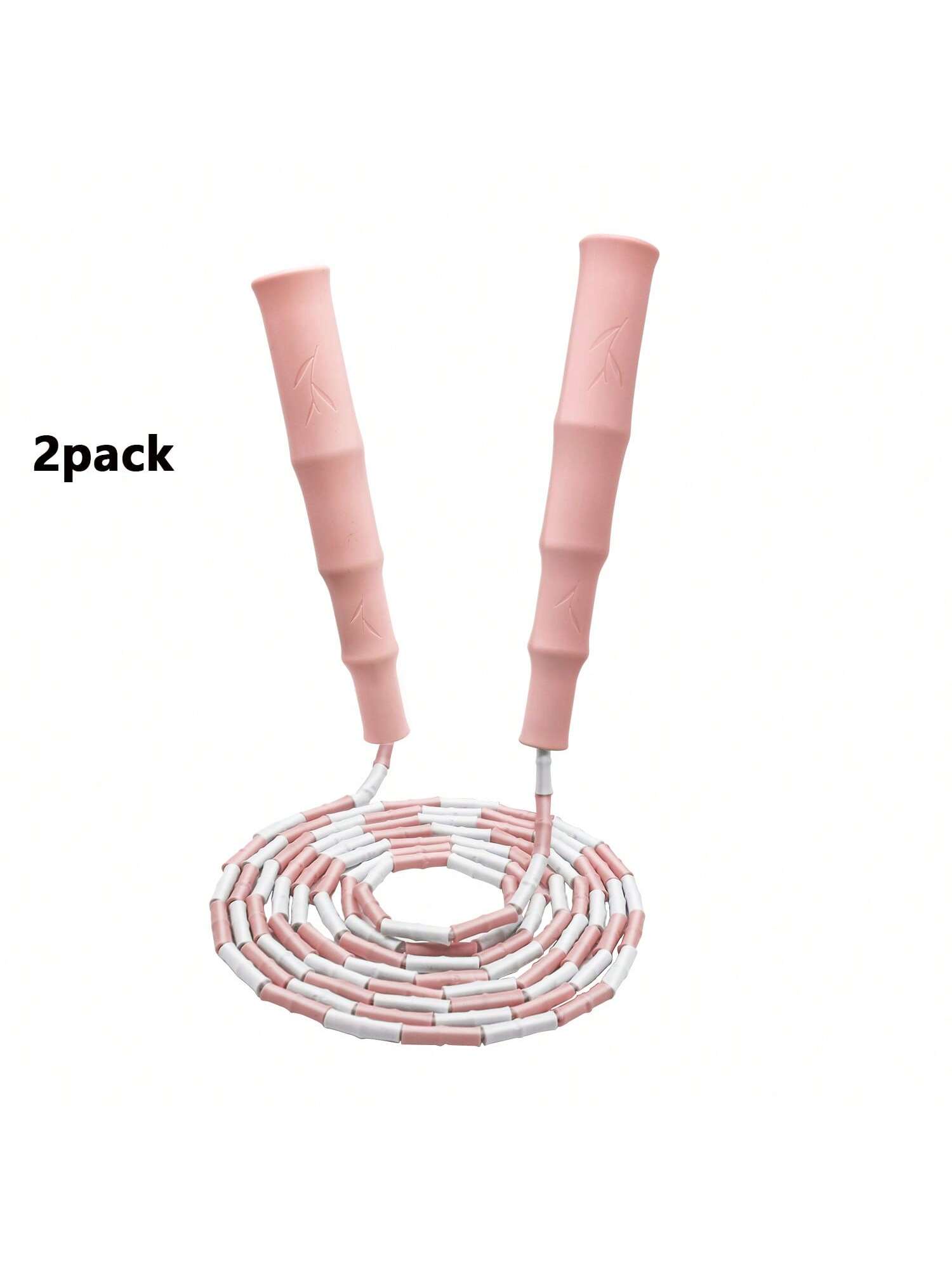 2Pack Beaded Sports Jump Rope 110.2 "- Split Jump Rope - Durable Shatterproof Outdoor Beads - Lightweight And Easy To Wrap Workout Training - Easy To Adjust Fitness Jump Rope
