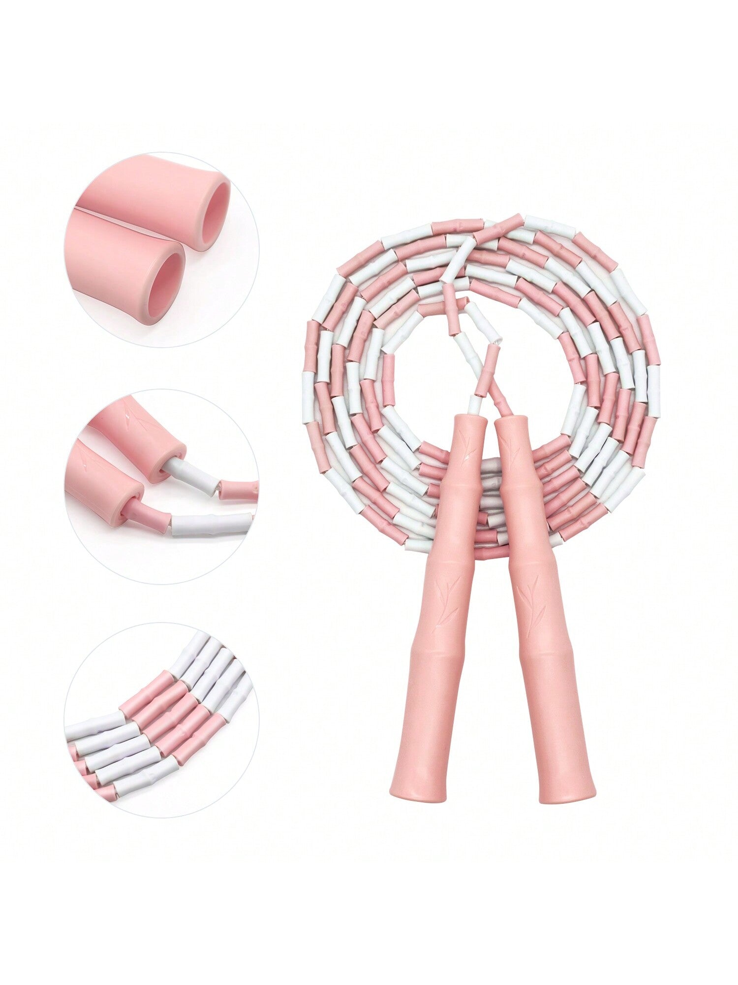 2Pack Beaded Sports Jump Rope 110.2 "- Split Jump Rope - Durable Shatterproof Outdoor Beads - Lightweight And Easy To Wrap Workout Training - Easy To Adjust Fitness Jump Rope