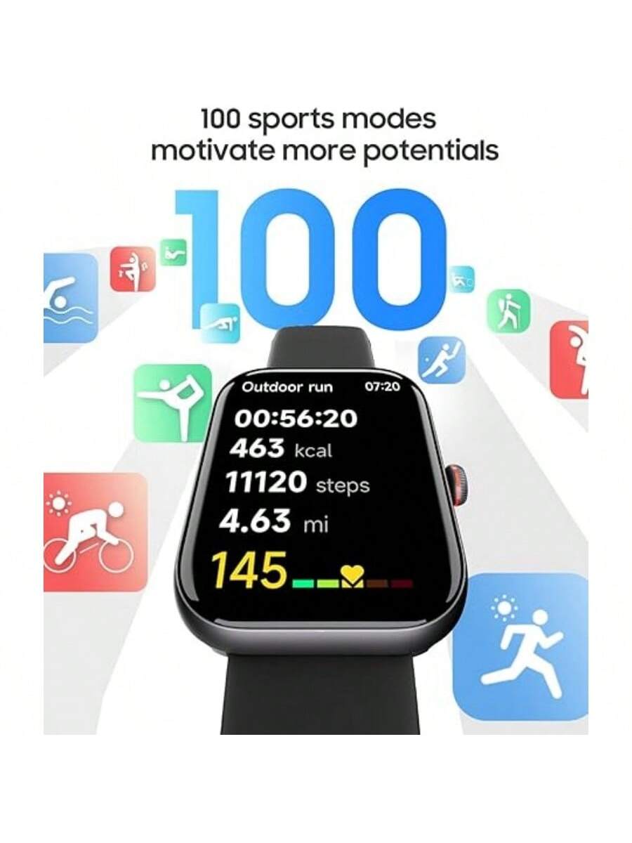 Smart Watch For Women, Alexa Built-In, Answer/Make Calls, 1.91" HD Screen Fitness Watch, IP68 Waterproof, 100 Sports, Heart Rate Monitor, Sleep Tracker, Smartwatch Compatible Android IOS