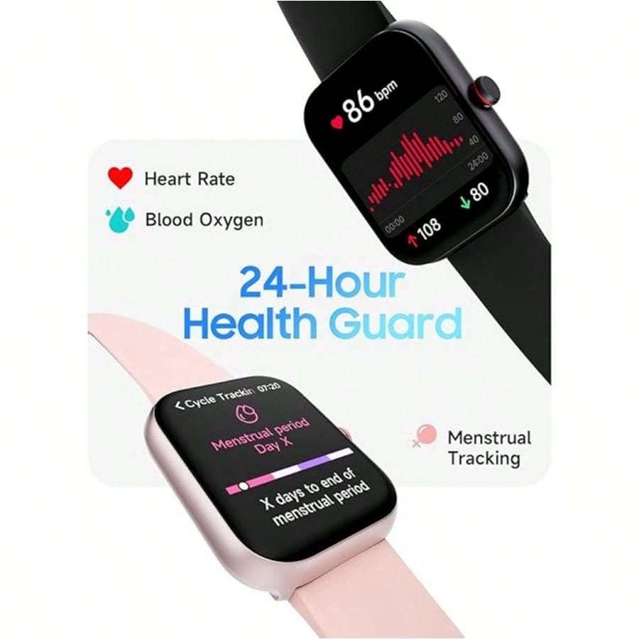 Smart Watch For Women, Alexa Built-In, Answer/Make Calls, 1.91" HD Screen Fitness Watch, IP68 Waterproof, 100 Sports, Heart Rate Monitor, Sleep Tracker, Smartwatch Compatible Android IOS