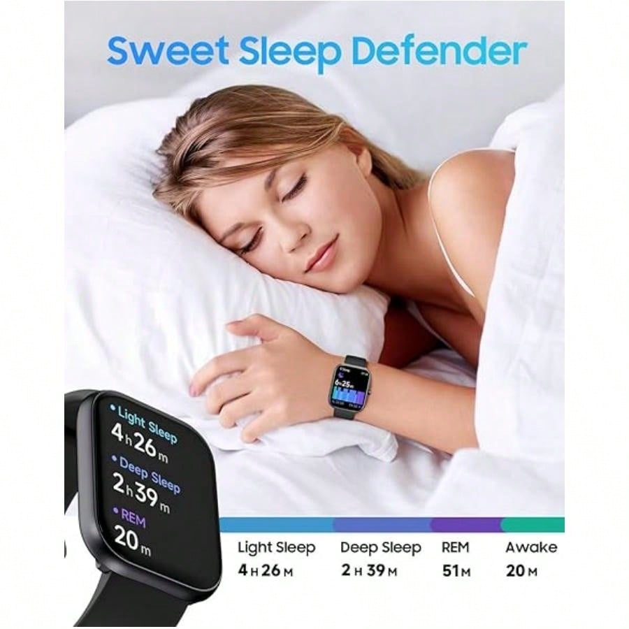 Smart Watch For Women, Alexa Built-In, Answer/Make Calls, 1.91" HD Screen Fitness Watch, IP68 Waterproof, 100 Sports, Heart Rate Monitor, Sleep Tracker, Smartwatch Compatible Android IOS