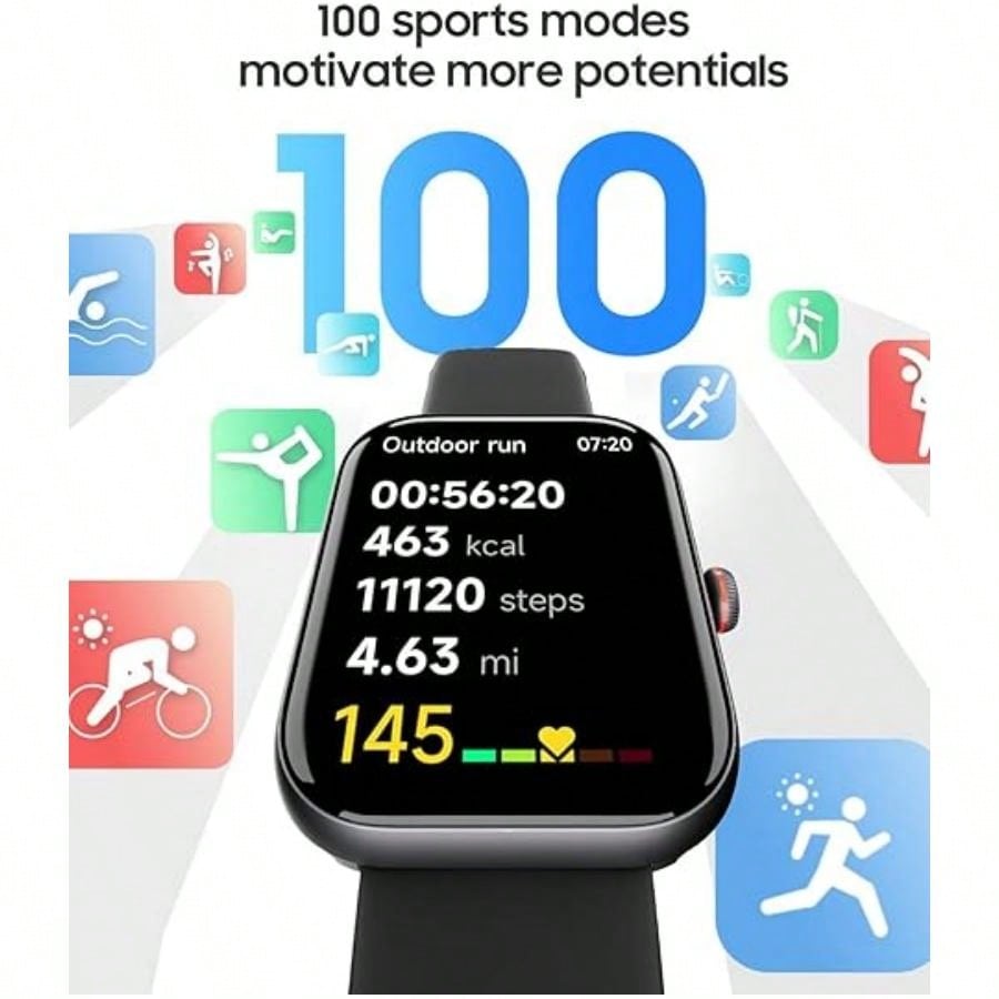 Smart Watch For Women, Alexa Built-In, Answer/Make Calls, 1.91" HD Screen Fitness Watch, IP68 Waterproof, 100 Sports, Heart Rate Monitor, Sleep Tracker, Smartwatch Compatible Android IOS