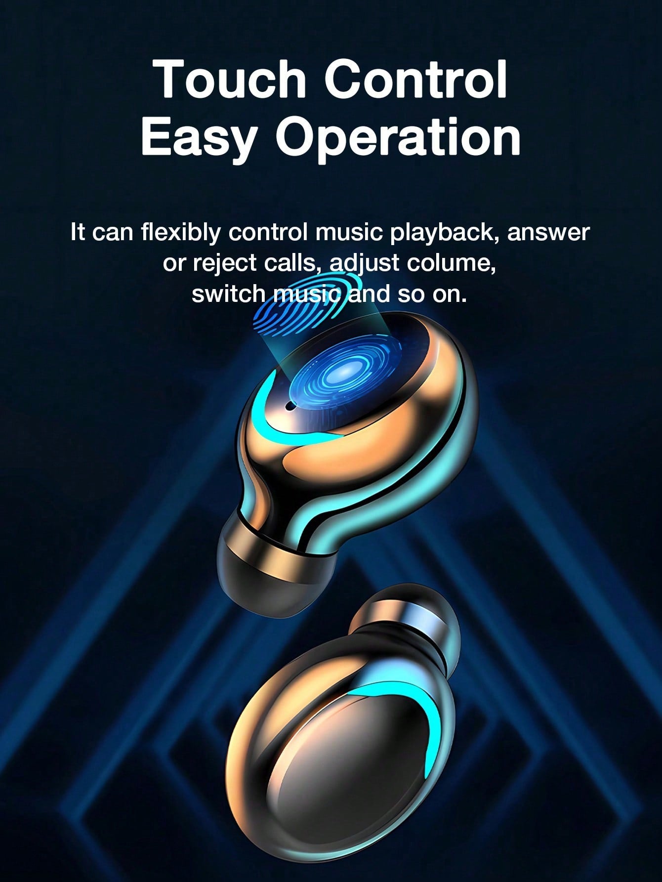 Wireless Earbuds, 600mAh Battery Capacity, Dual LED Display, 48H Playtime, IPX4 Waterproof Earphones Call Clear With Microphone In-Ear BT Headphones Comfortable For Music, Games, Sport, Gifts