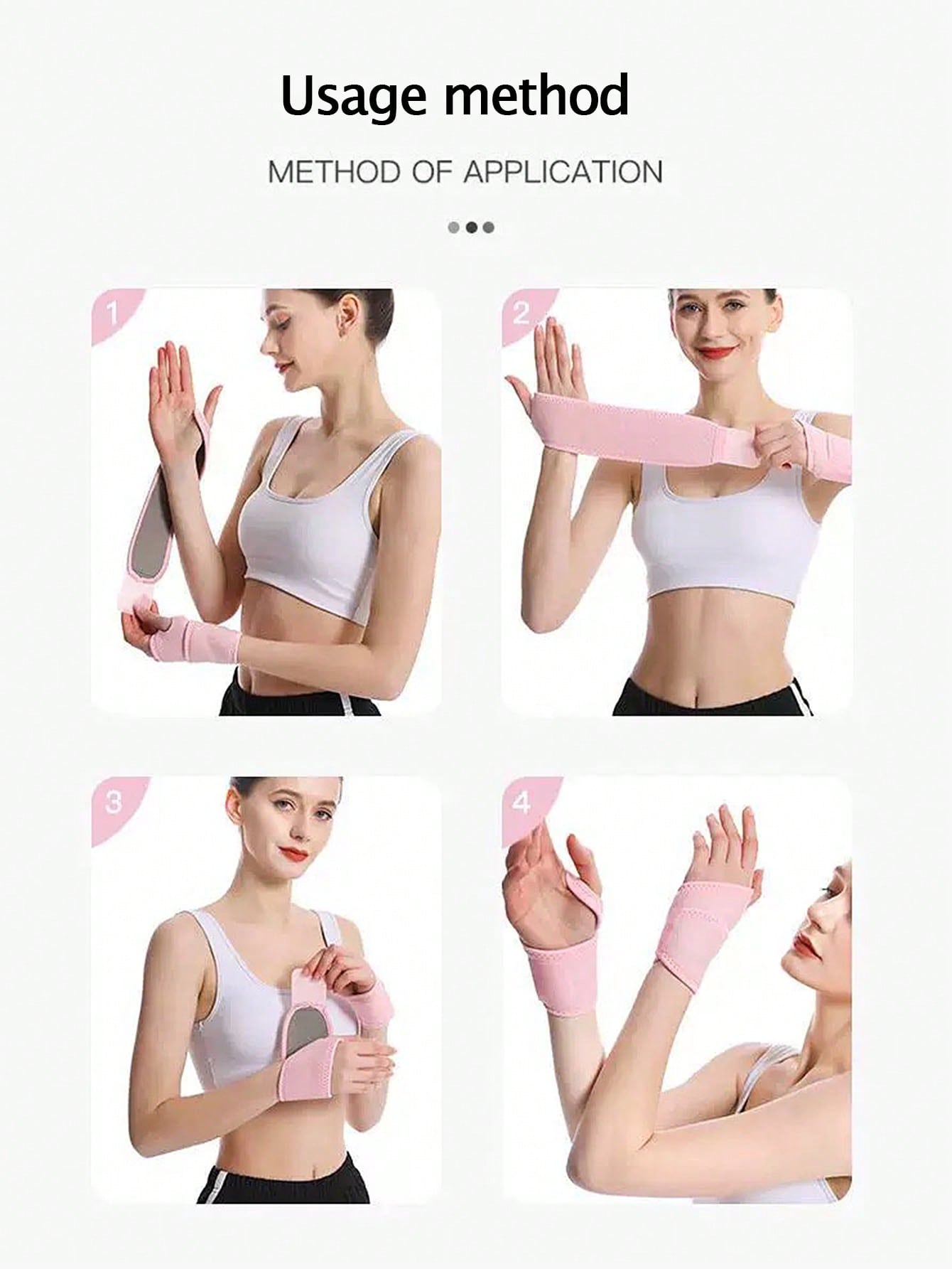 Fitness Wrist Wraps, Adjustable Wrap-Around Wrist Brace, Hand Wrist Support For Sports, Badminton Equipment