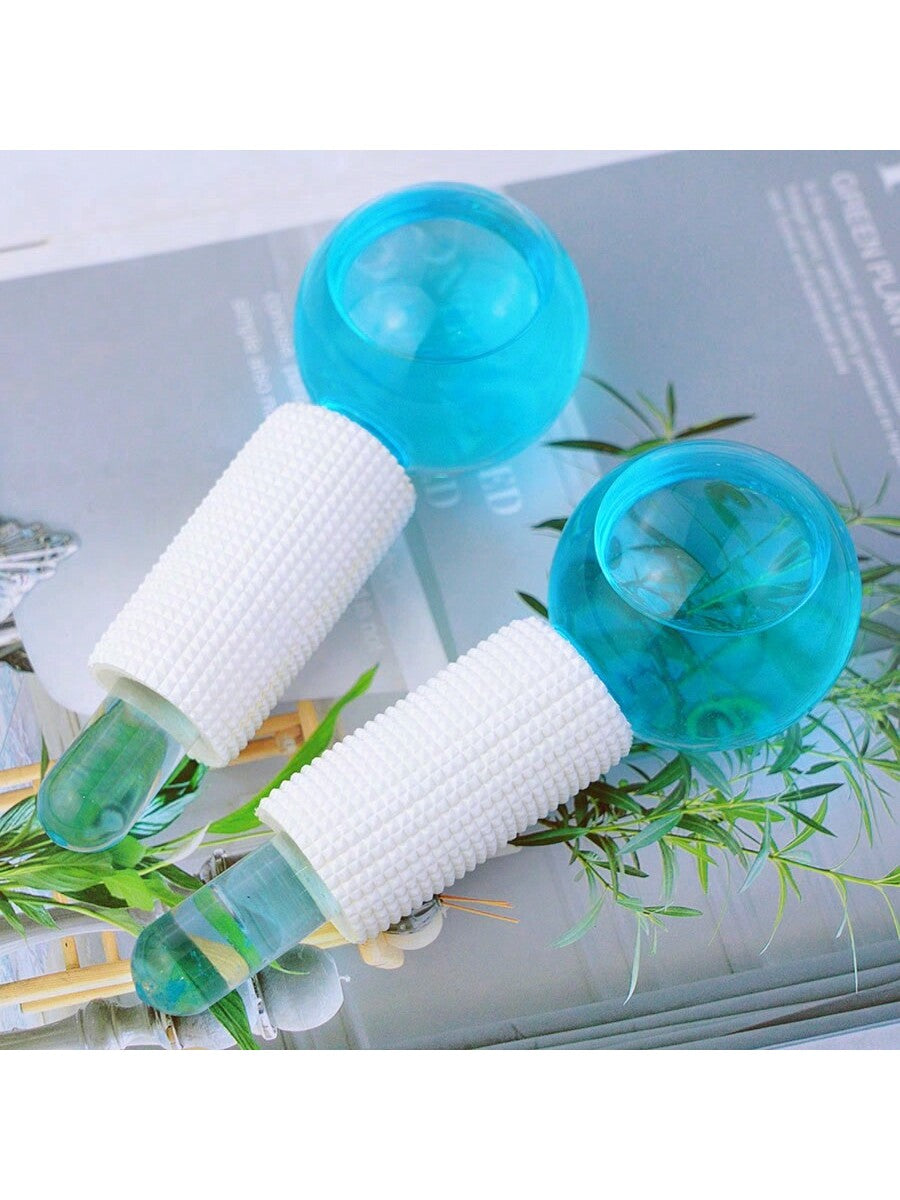 1pc Beauty Ice Wave Ball Vibration Facial Massager