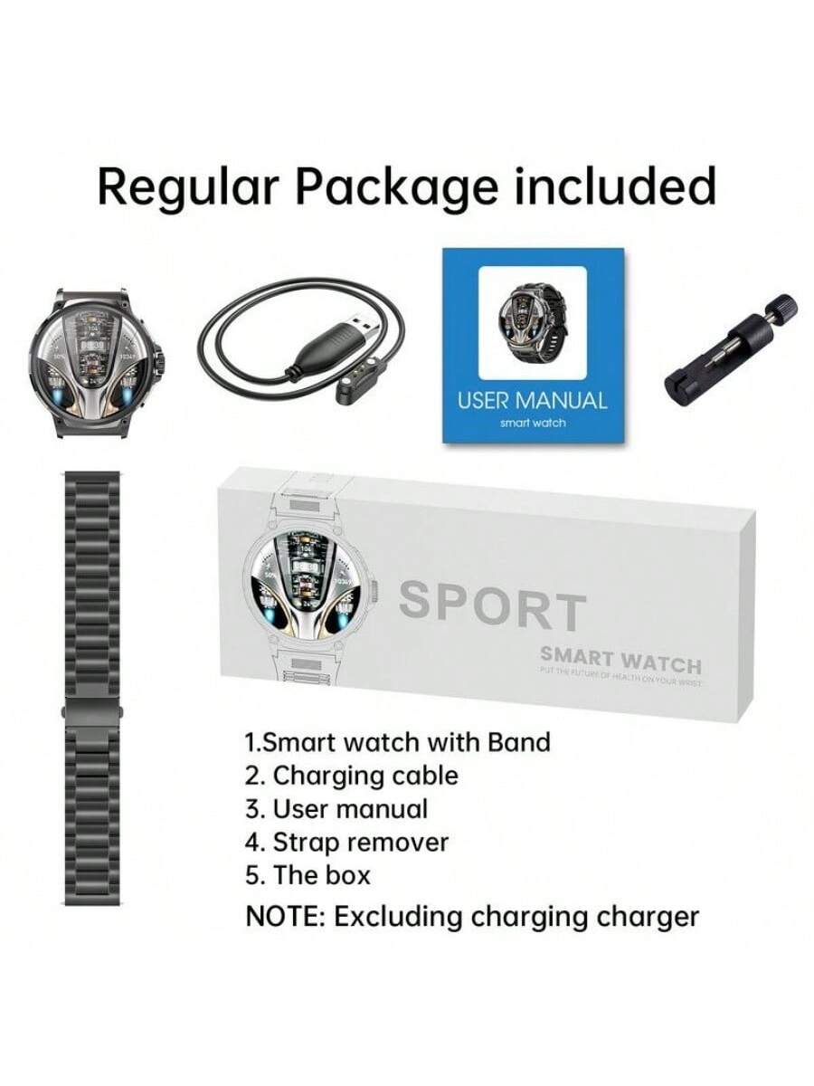 Smart Watches For Men(Answer/Make Call), 1.85" Round Big Screen Fitness Tracker, Waterproof Fitness Watch For Android/IOS Phones