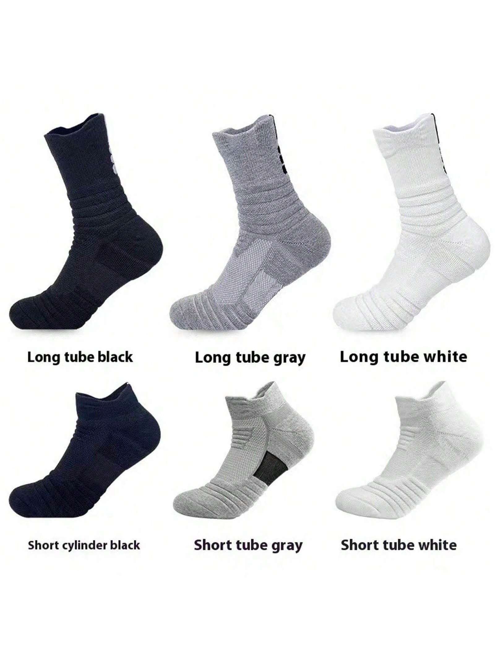 3Pairs Marathon Compression Socks - Ultra-Thin, Breathable, Moisture-Wicking, Arch Support, Calf Sleeves For Outdoor Fitness, Sports, Running, Hiking, Cycling, And Athletic Performance - Short Socks For Men And Women
