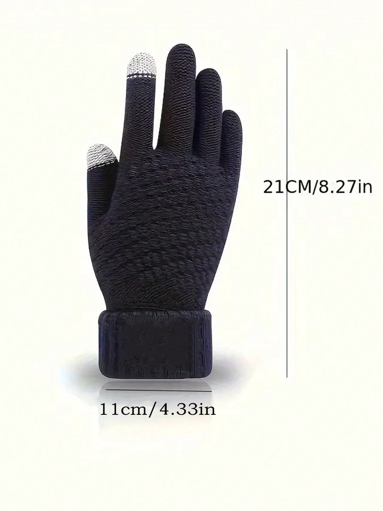 1 Pair Unisex Winter Warm Touchscreen Gloves, Thermal Lined Thickened Anti-Slip Knitted Gloves For Cycling, Driving, Outdoor Sports, Suitable For Men And Women