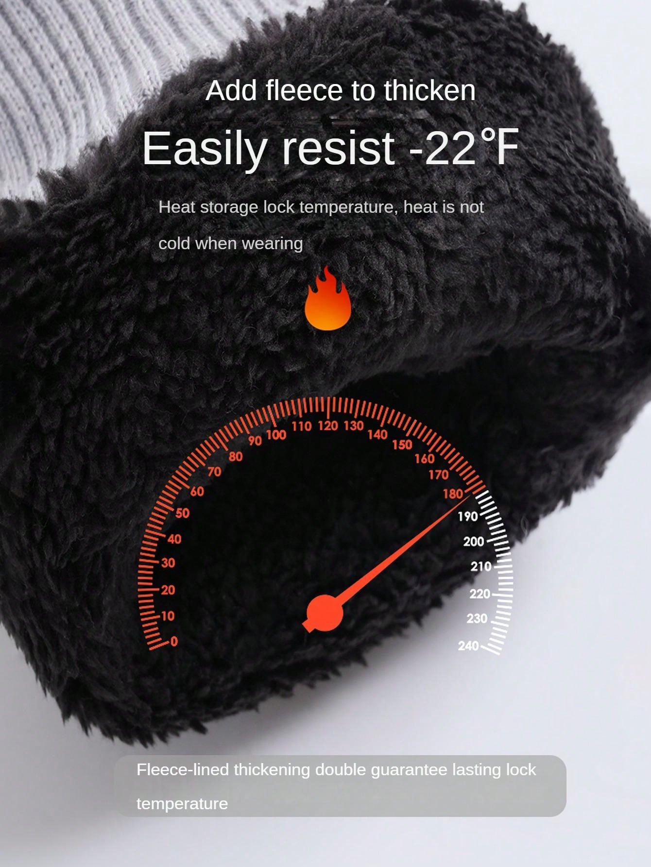 1 Pair Winter Ski Gloves, Touchscreen, Waterproof, Warm