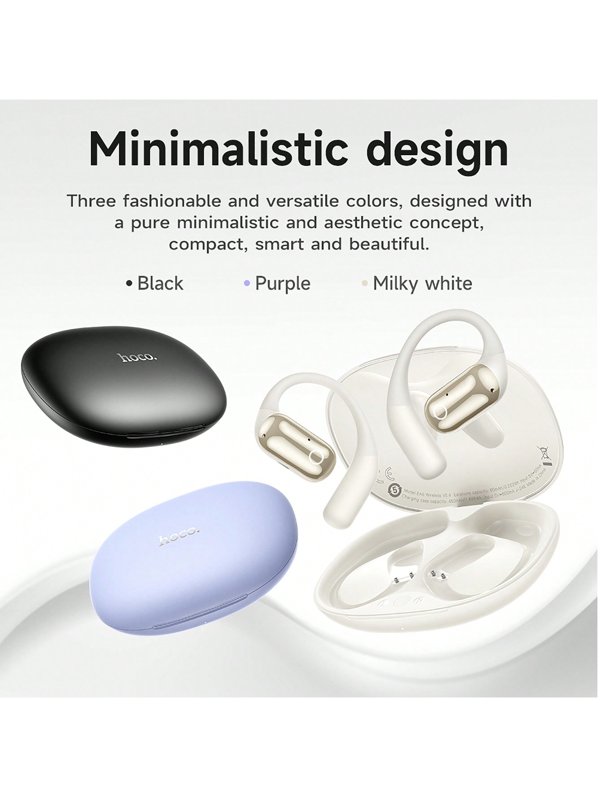 HOCO Open-Ear True Wireless Bluetooth Earphones, Lightweight