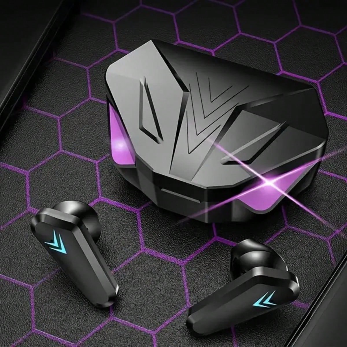 X15 Bluetooth Headset TWS LED Display Wireless Earbuds 5.3, Wireless Gaming Headset With Mic, Semi-Open-Back Earphones, Low Latency, Noise Cancellation, Media Controls, Compatible With Cellphones, Rechargeable Lithium-Polymer Battery
