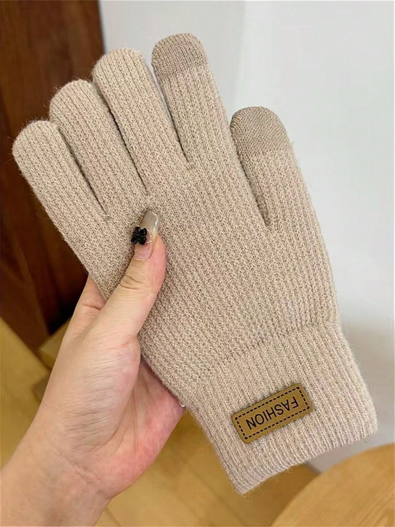 Candy-Colored Knitted Warm Gloves For Women, Thermal Lined, Touch Screen Fingers, Winter Cold-Proof