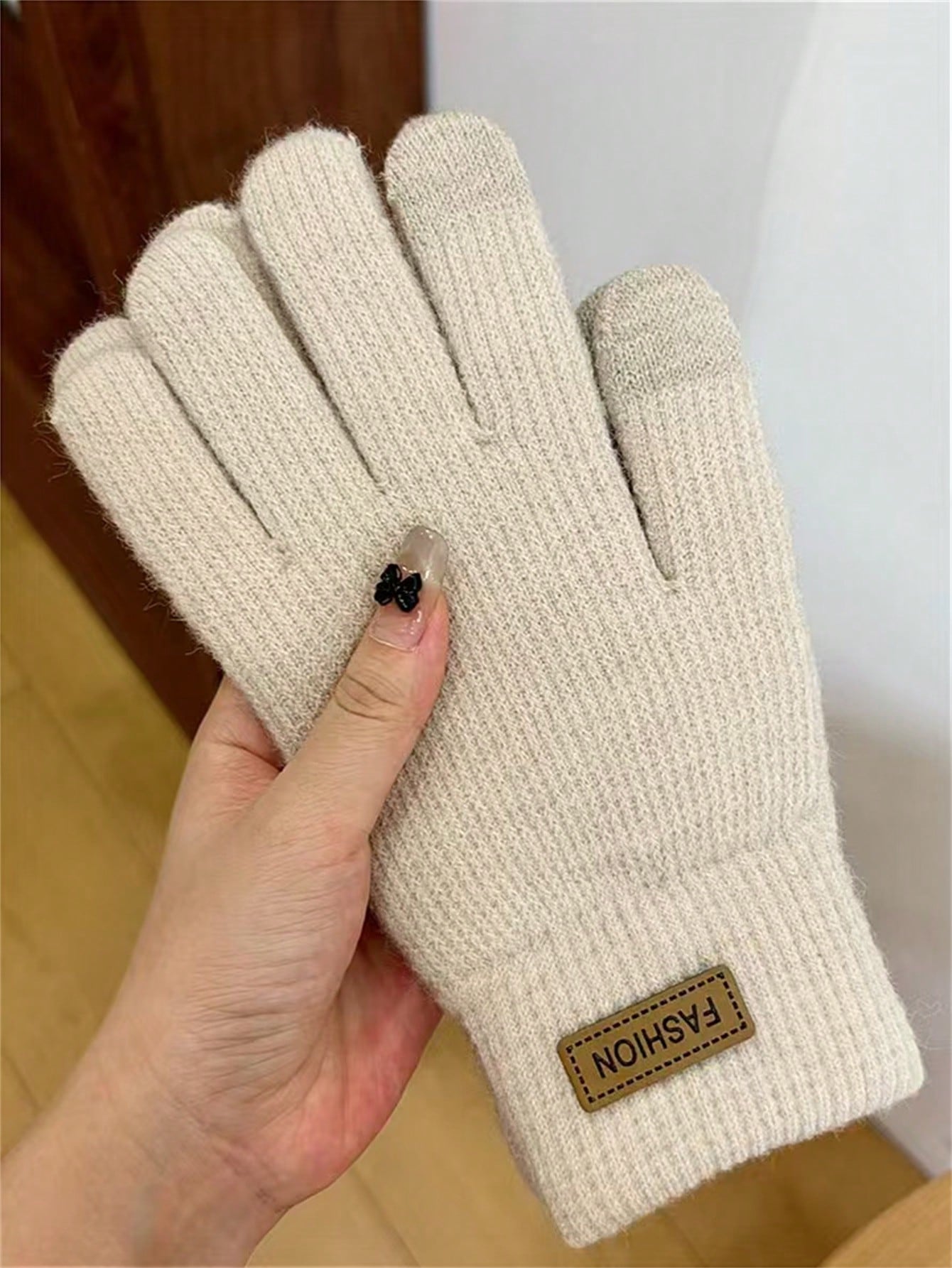 Candy-Colored Knitted Warm Gloves For Women, Thermal Lined, Touch Screen Fingers, Winter Cold-Proof
