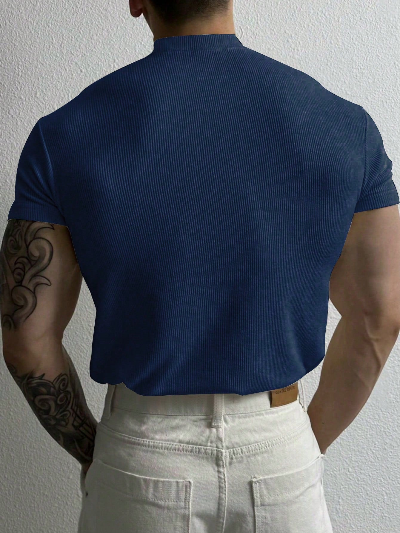 Manfinity Running Boyfriend Style Men's Plain Crew Neck Short Sleeve Casual Fitness Workout T-Shirt