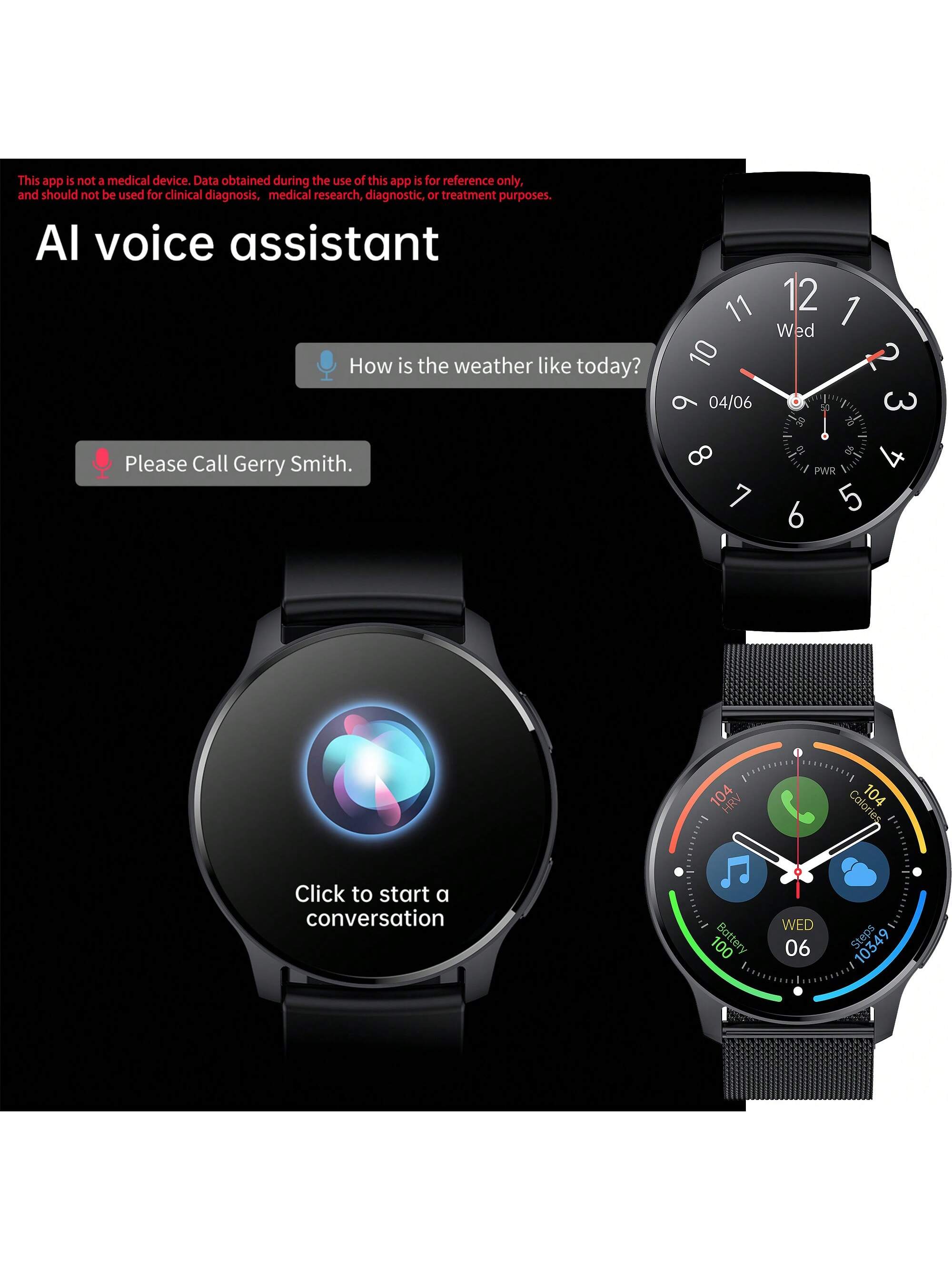 FITCXJX Smart Watch For Men, Smart Fitness Watch For Women, Call Integration, Multi Sports Modes,Wireless Call Smart Watch For Android And For IPhone, Fitness Tracker, Sleep Monitoring,Step Caloric,Call Information Prompt, Multi-Function Smart Watch