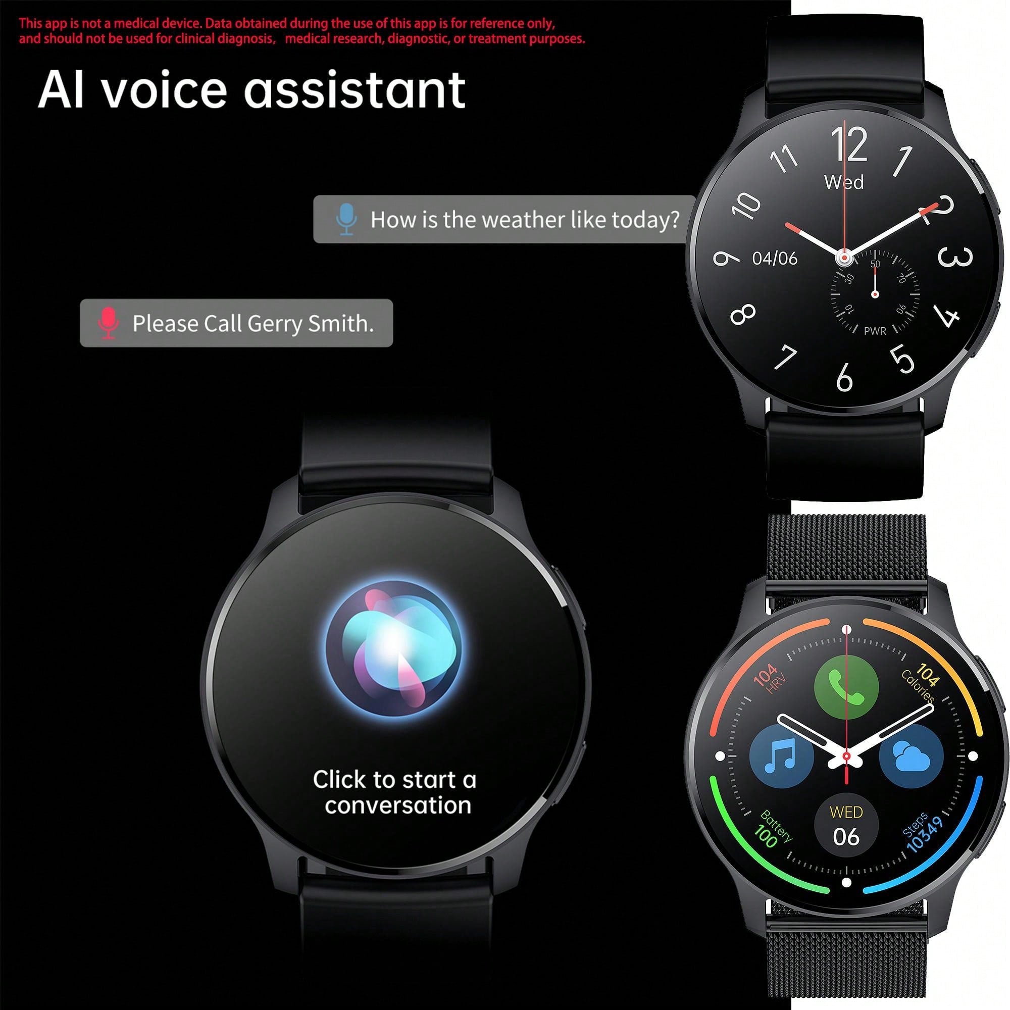 FITCXJX Smart Watch For Men, Smart Fitness Watch For Women, Call Integration, Multi Sports Modes,Wireless Call Smart Watch For Android And For IPhone, Fitness Tracker, Sleep Monitoring,Step Caloric,Call Information Prompt, Multi-Function Smart Watch