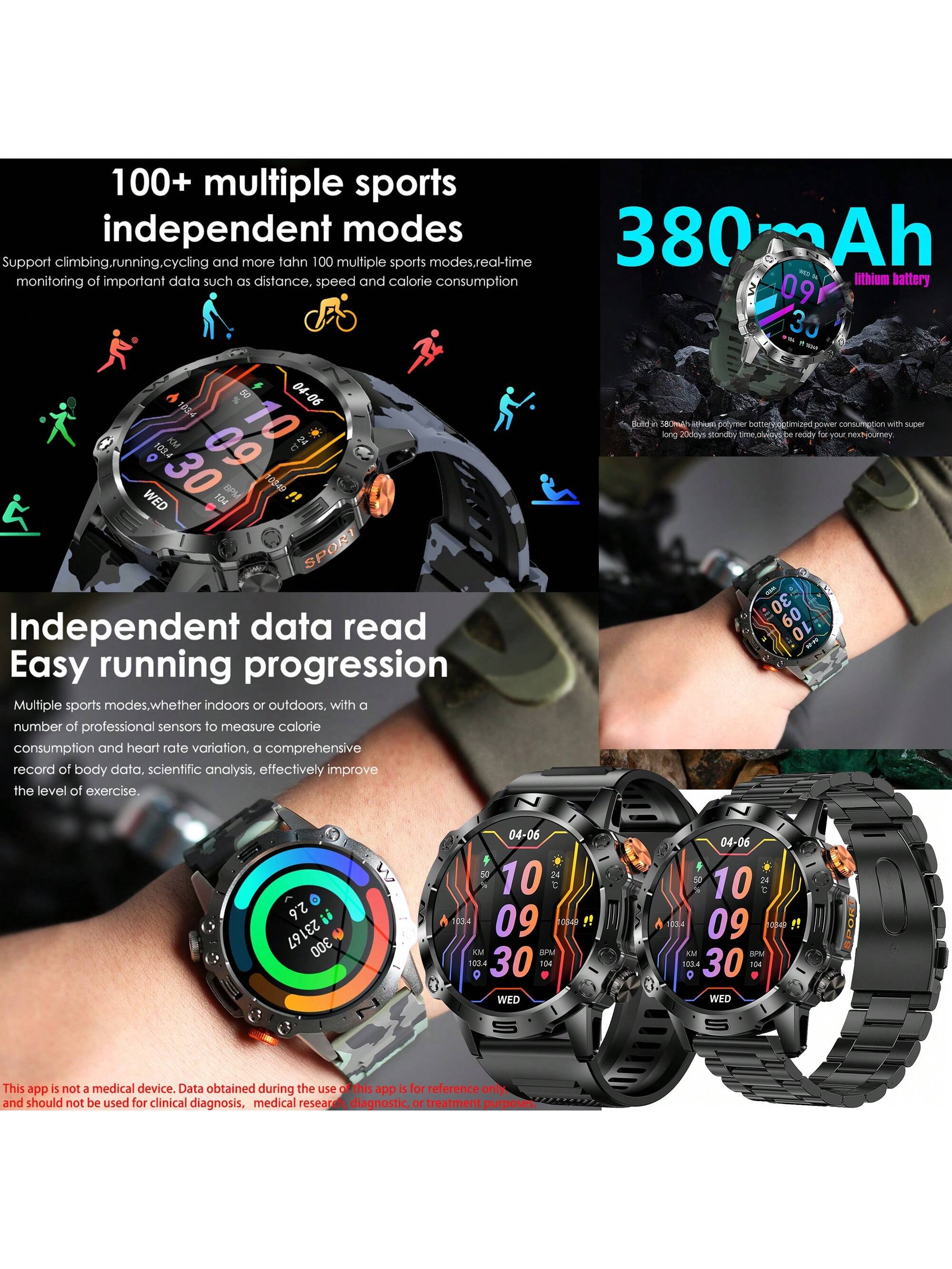 SGDDFIT Smart Watch For Men, Smart Fitness Watch For Women, Call Integration, Multi Sports Modes,Wireless Call Smart Watch For Android And For IPhone, Fitness Tracker, Sleep Monitoring,Step Caloric,Call Information Prompt, Multi-Function Smart Watch