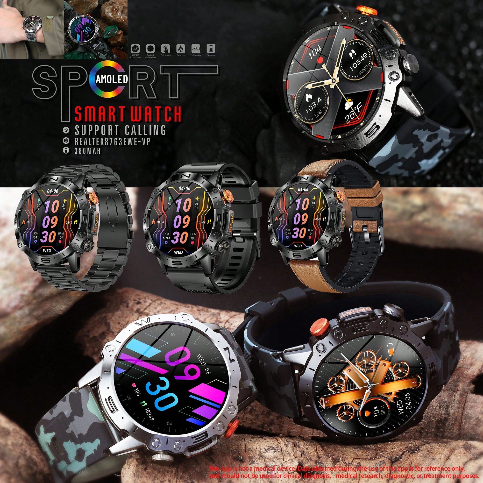 SGDDFIT Smart Watch For Men, Smart Fitness Watch For Women, Call Integration, Multi Sports Modes,Wireless Call Smart Watch For Android And For IPhone, Fitness Tracker, Sleep Monitoring,Step Caloric,Call Information Prompt, Multi-Function Smart Watch