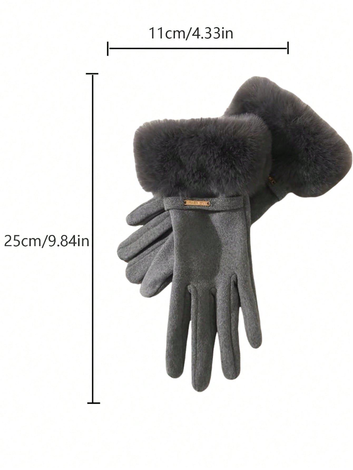 1 Pair Women's Winter Cold And Windproof Warm Gloves Elegant Casual Finger Touch Screen Gloves Suitable For Outdoor Cycling, Traveling, Daily Wear