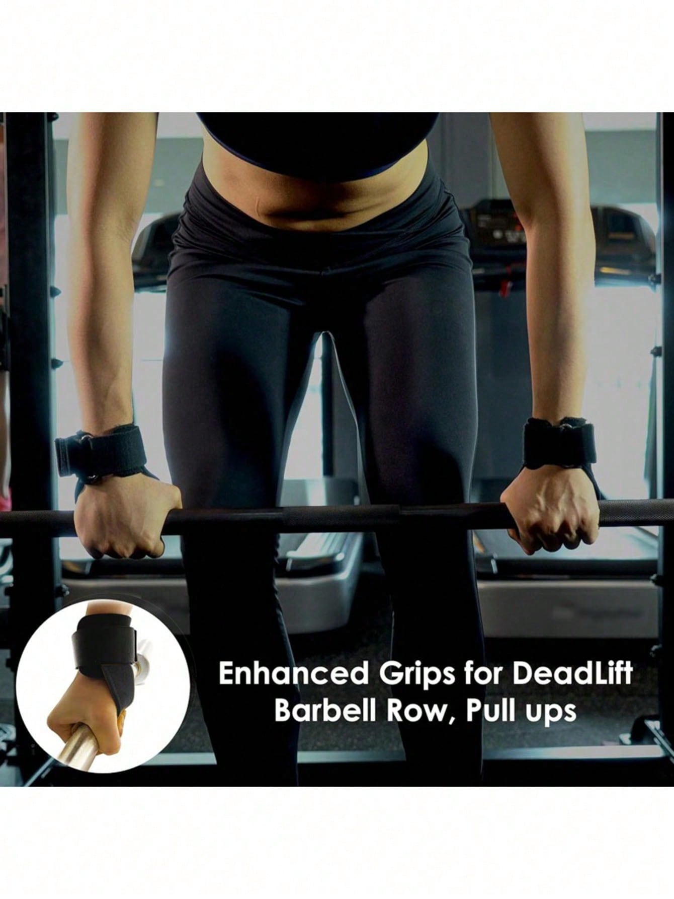 1 Pc Premium Weight Lifting Gloves With Cushion Wrist Loop And Wrist Straps For Deadlifts, Powerlifting, Heavy Shrug For Men And Women(Only)